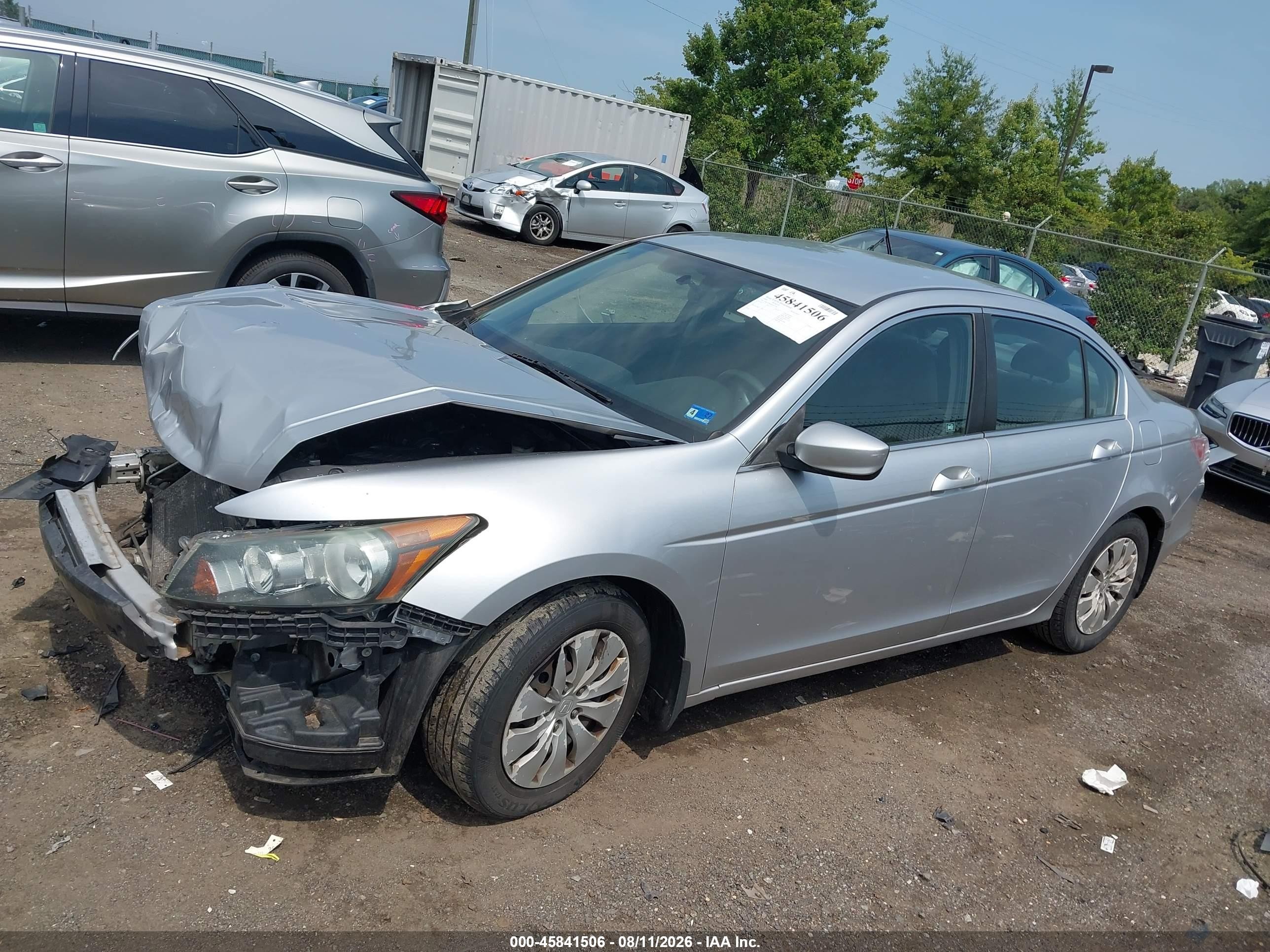 2008 Honda Accord 2.4 Lx Silver vin: 1HGCP26388A037259