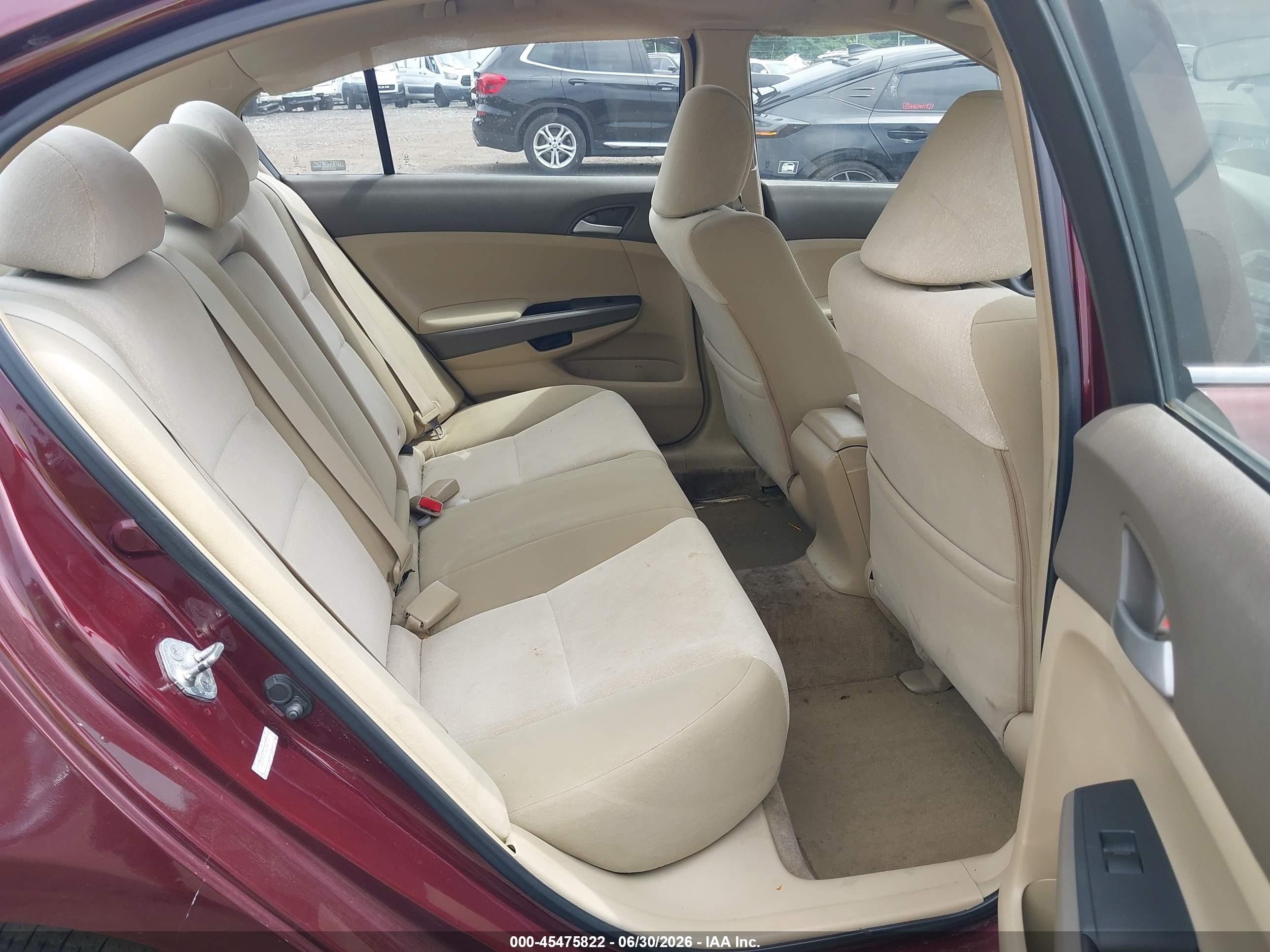 2008 Honda Accord 2.4 Lx Maroon vin: 1HGCP26388A063523