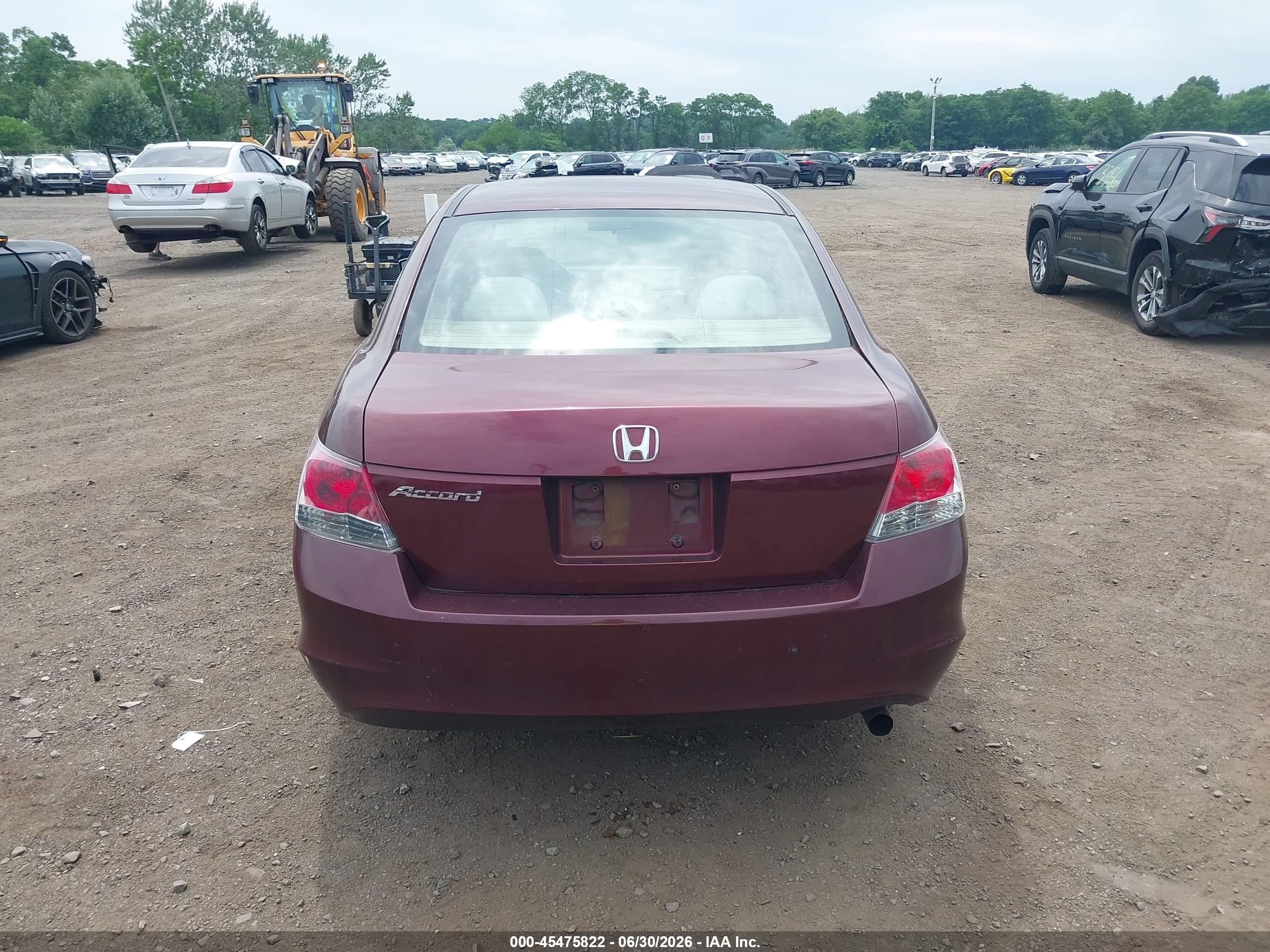2008 Honda Accord 2.4 Lx Maroon vin: 1HGCP26388A063523