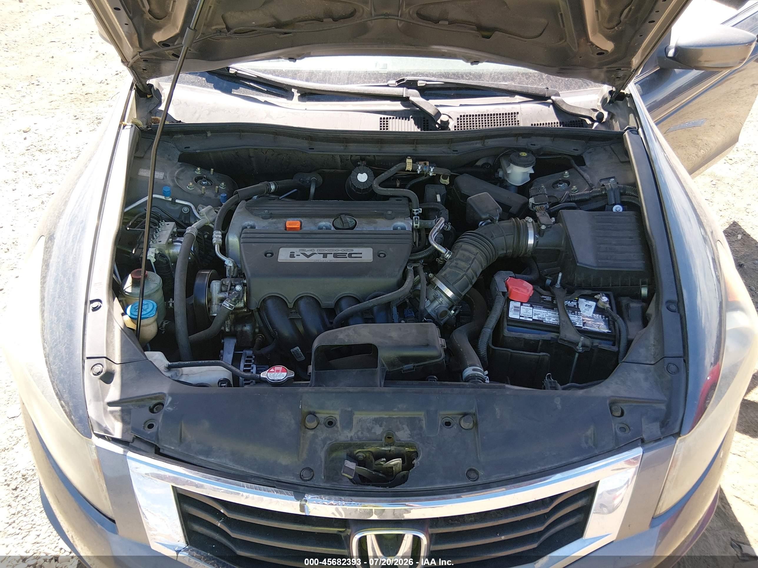 2008 Honda Accord 2.4 Lx Gray vin: 1HGCP26388A074425
