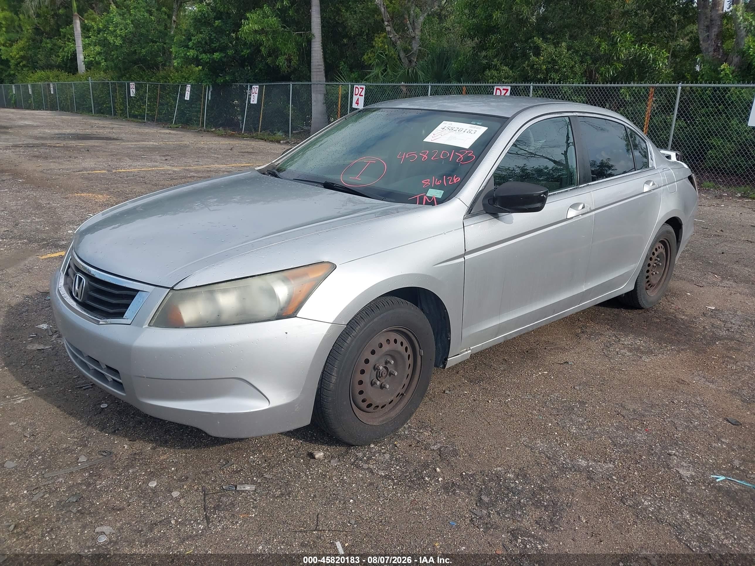 2009 Honda Accord 2.4 Lx Серебряный vin: 1HGCP26389A018907