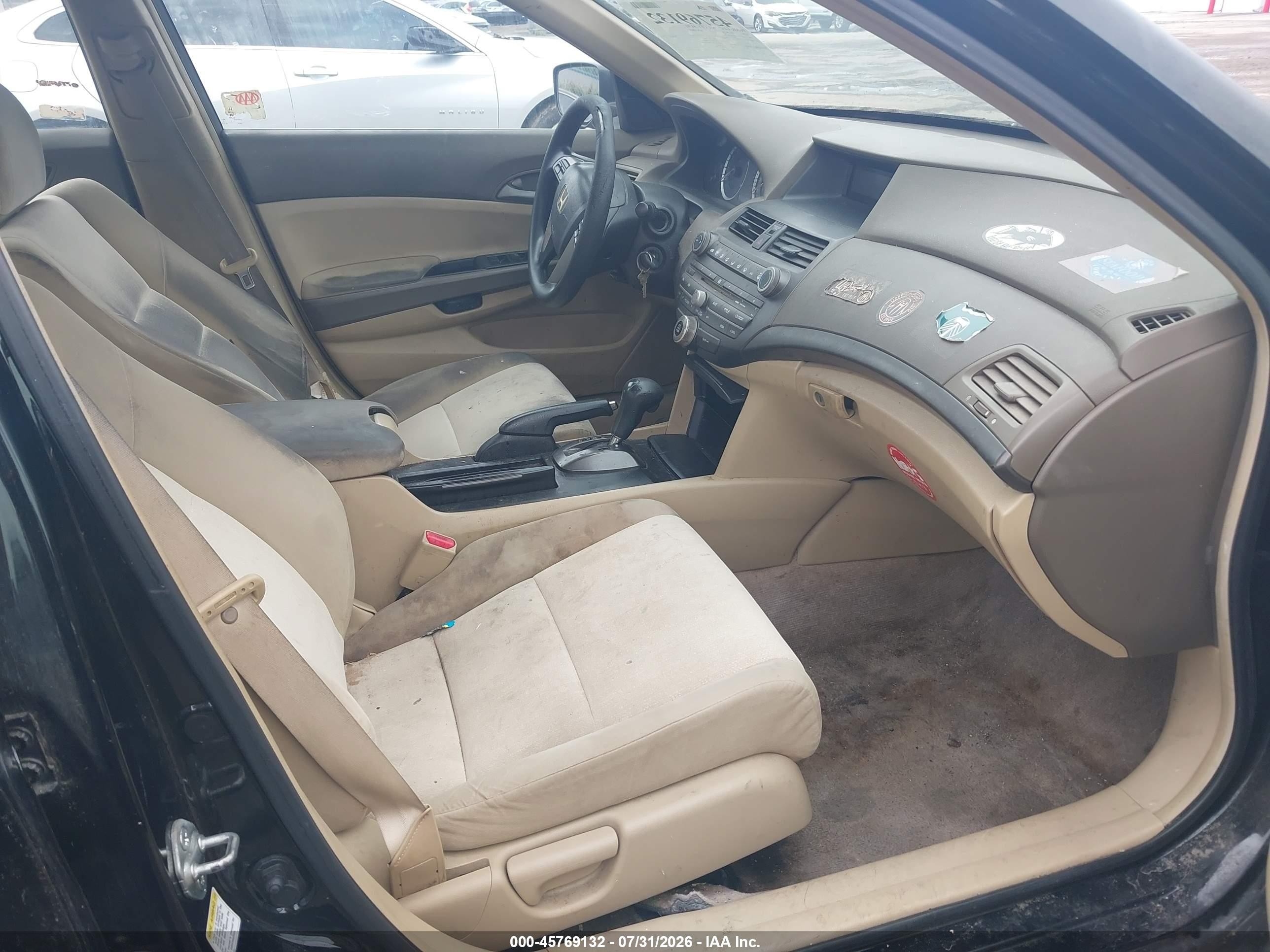 2009 Honda Accord 2.4 Lx Black vin: 1HGCP26389A019359