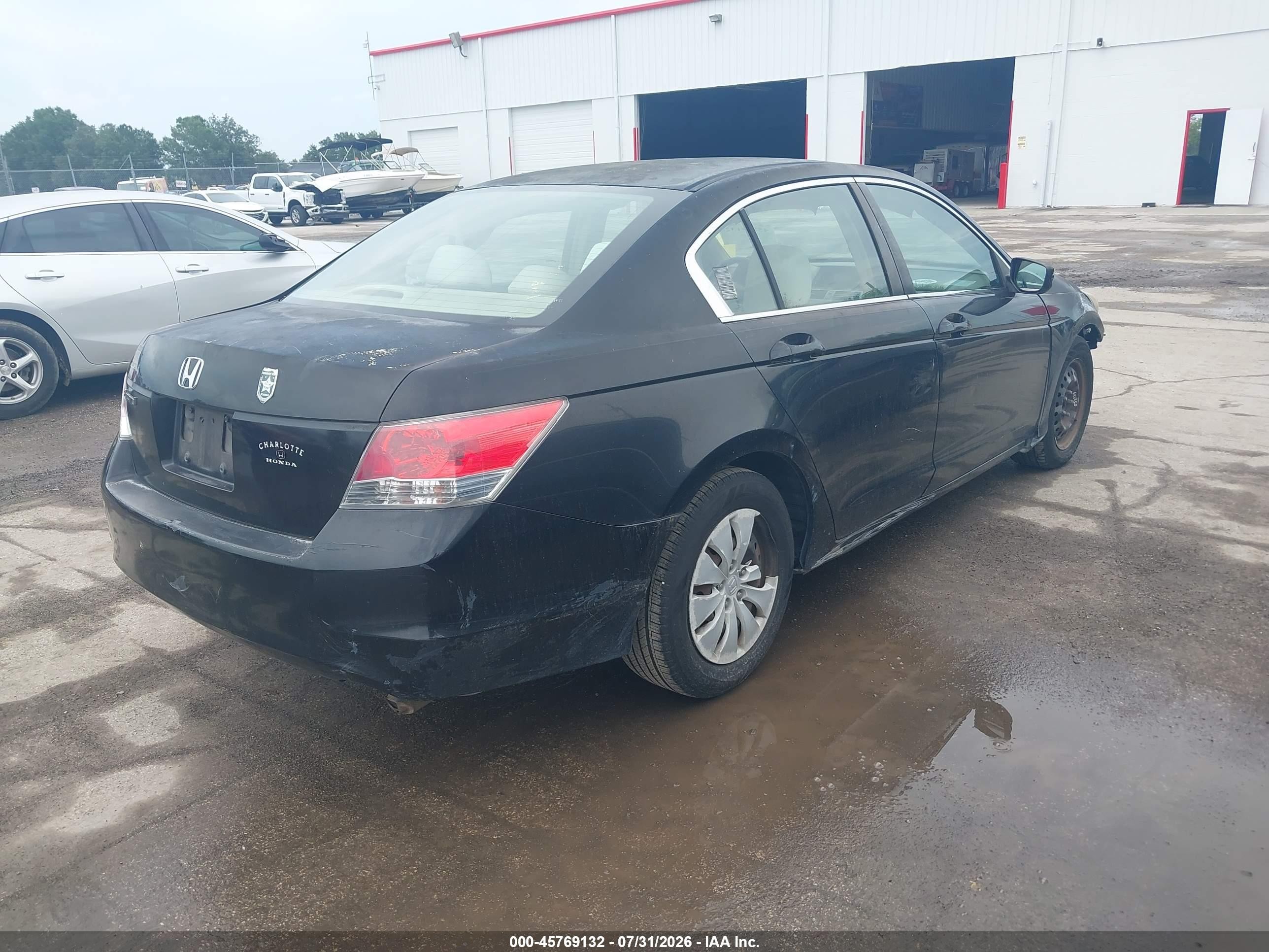 2009 Honda Accord 2.4 Lx Black vin: 1HGCP26389A019359