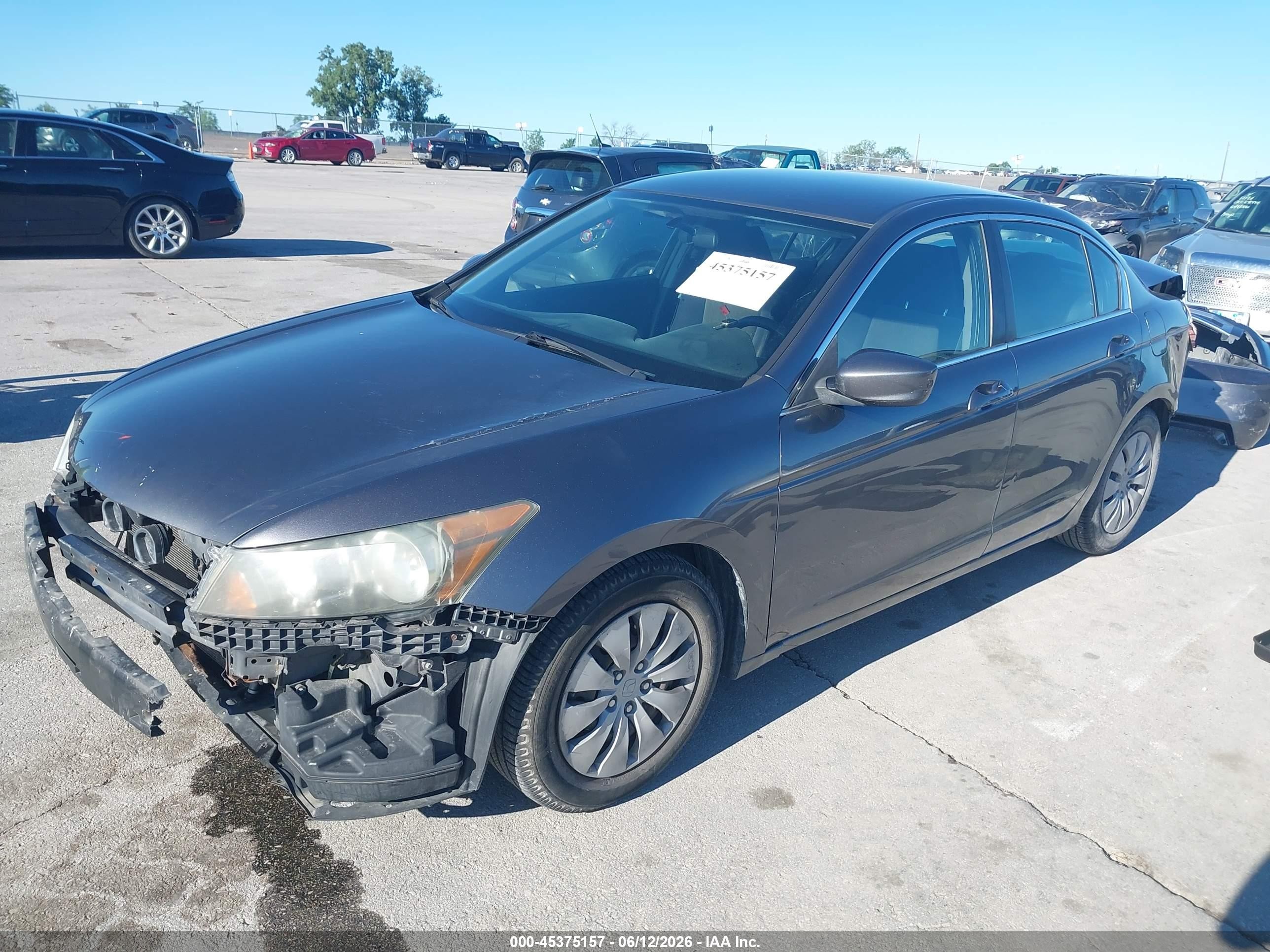 2009 Honda Accord 2.4 Lx Gray vin: 1HGCP26389A037814