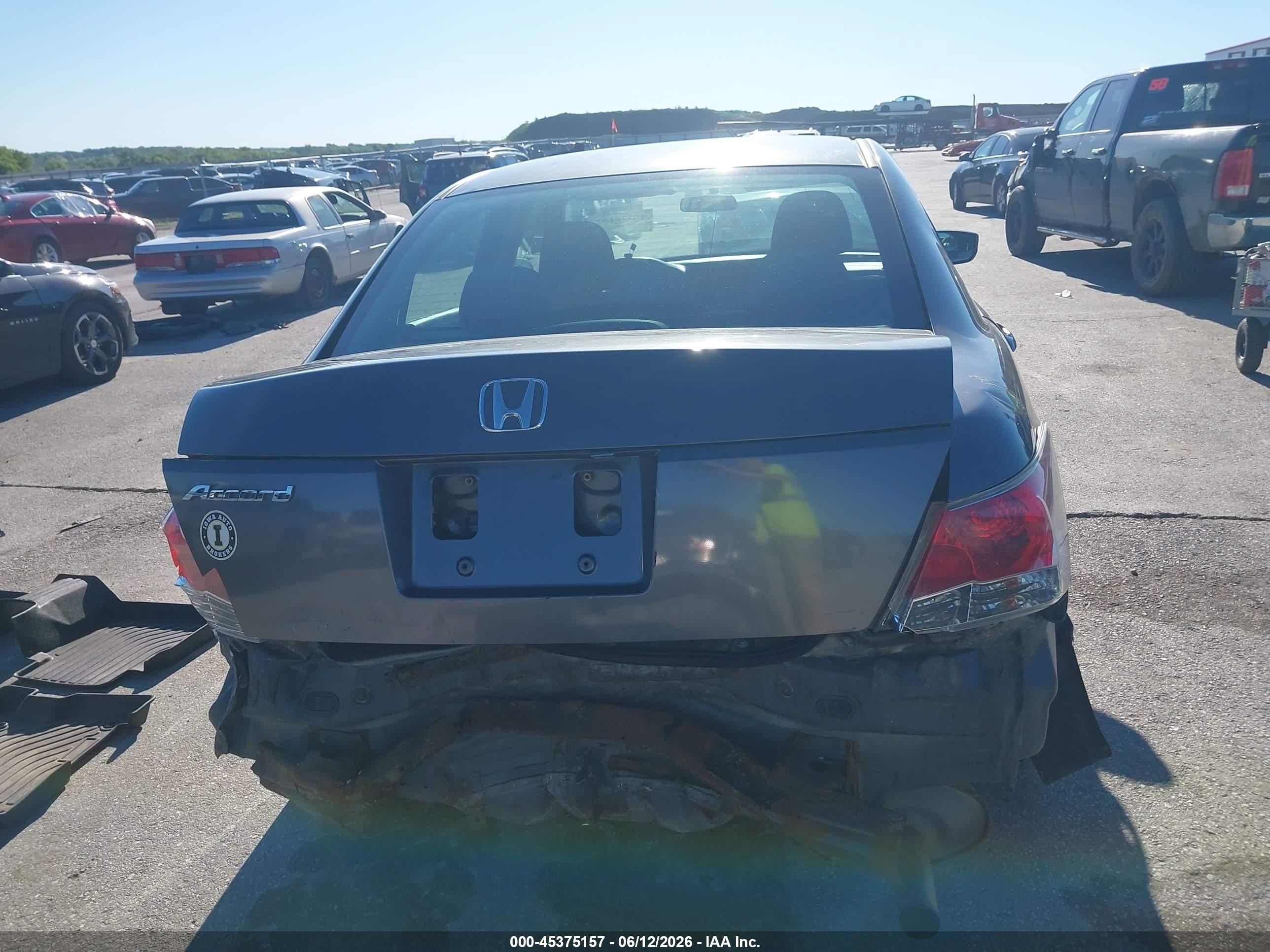 2009 Honda Accord 2.4 Lx Gray vin: 1HGCP26389A037814