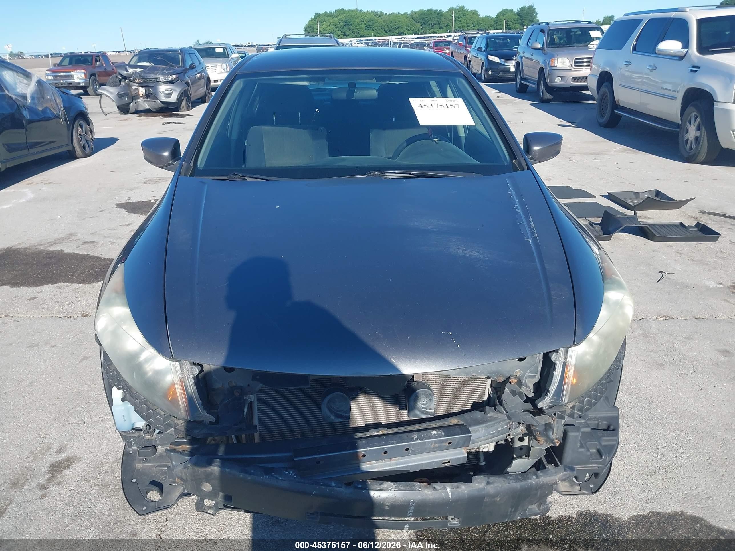 2009 Honda Accord 2.4 Lx Gray vin: 1HGCP26389A037814