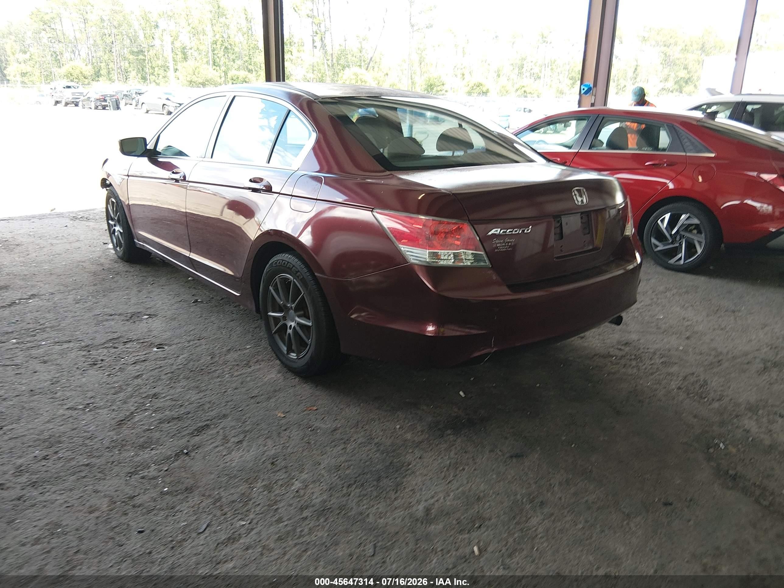 2009 Honda Accord 2.4 Lx Maroon vin: 1HGCP26389A092005