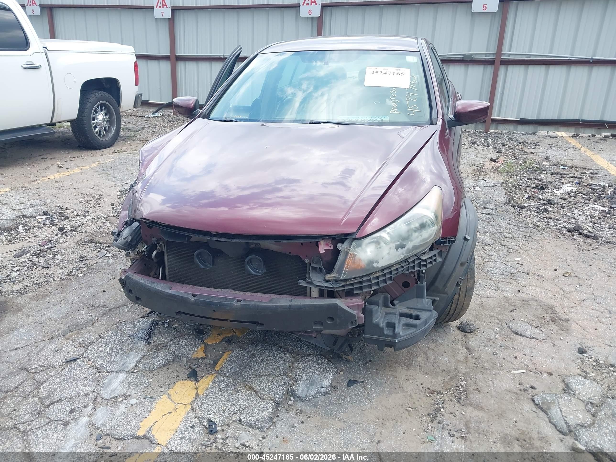 2009 Honda Accord 2.4 Lx Maroon vin: 1HGCP26389A145897