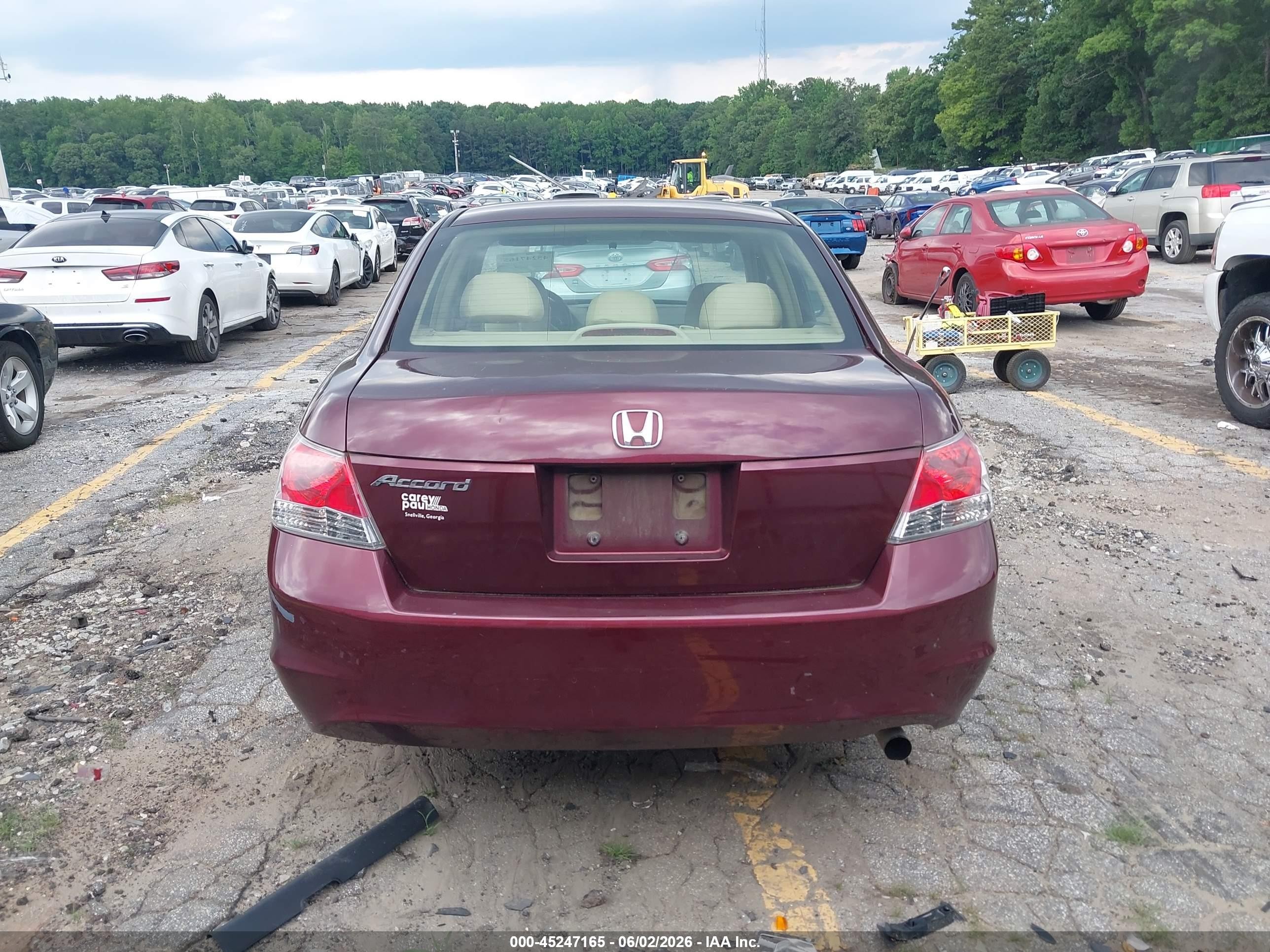 2009 Honda Accord 2.4 Lx Maroon vin: 1HGCP26389A145897