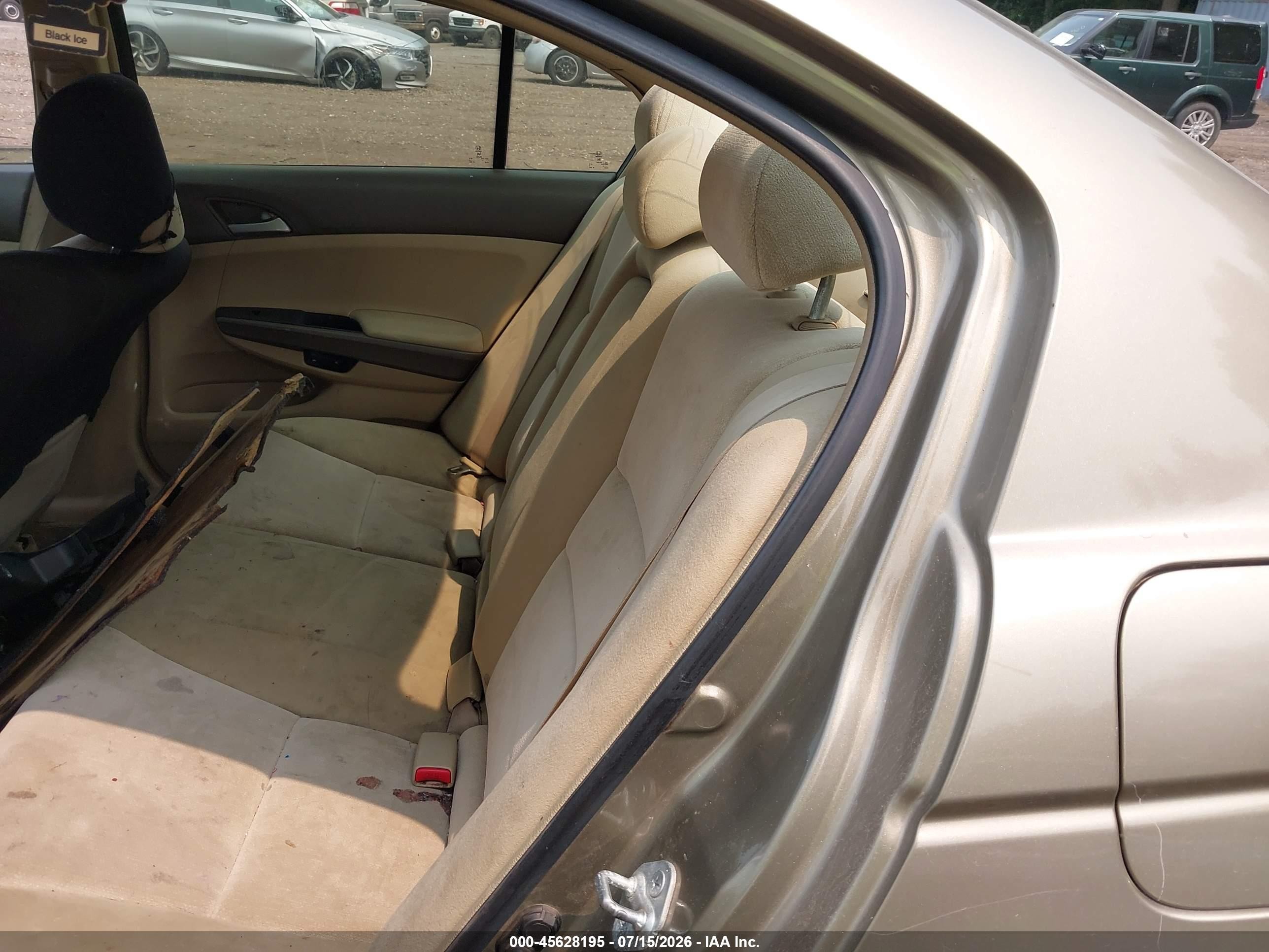 2009 Honda Accord 2.4 Lx Beige vin: 1HGCP26389A160738