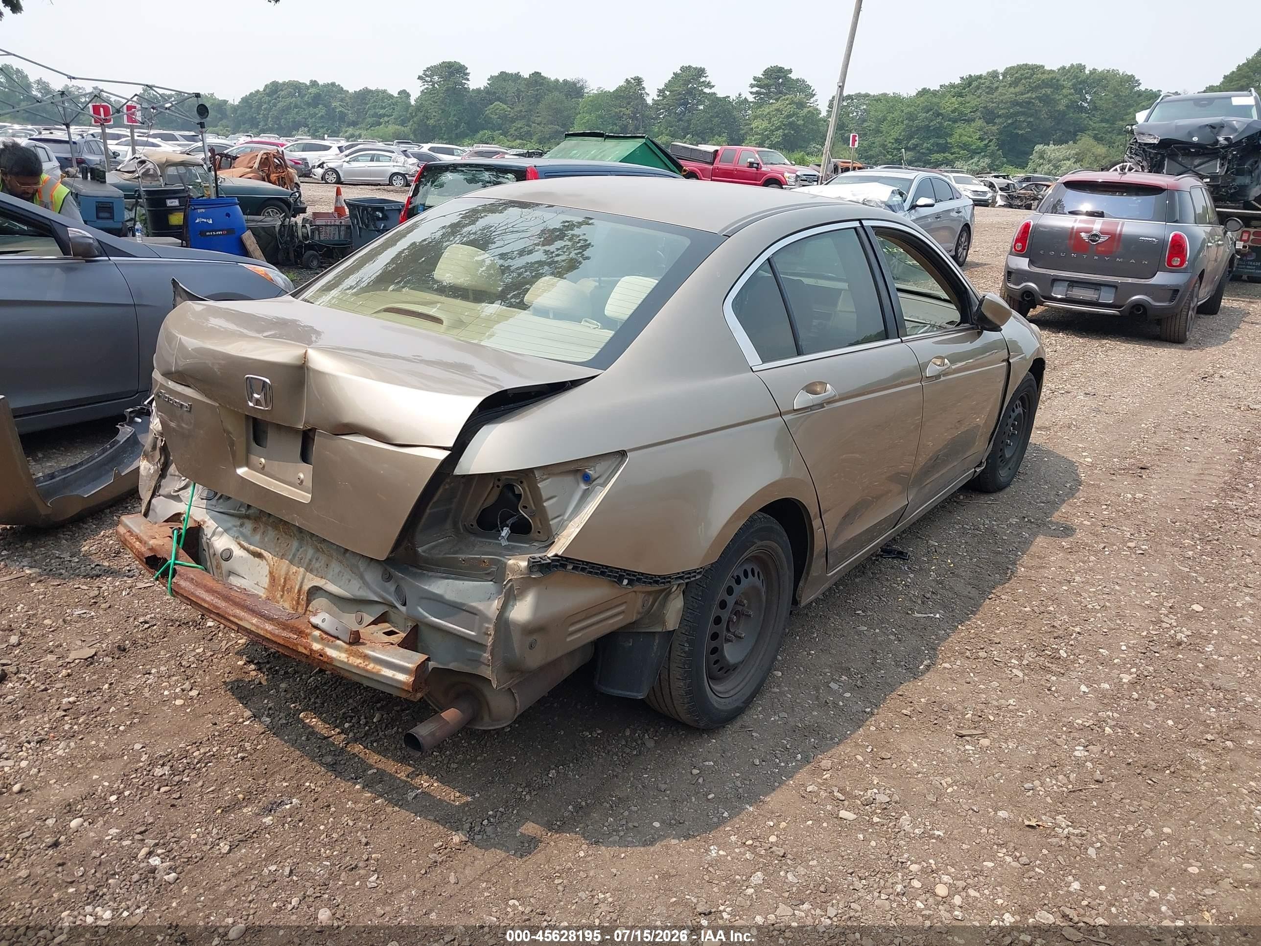 2009 Honda Accord 2.4 Lx Beige vin: 1HGCP26389A160738