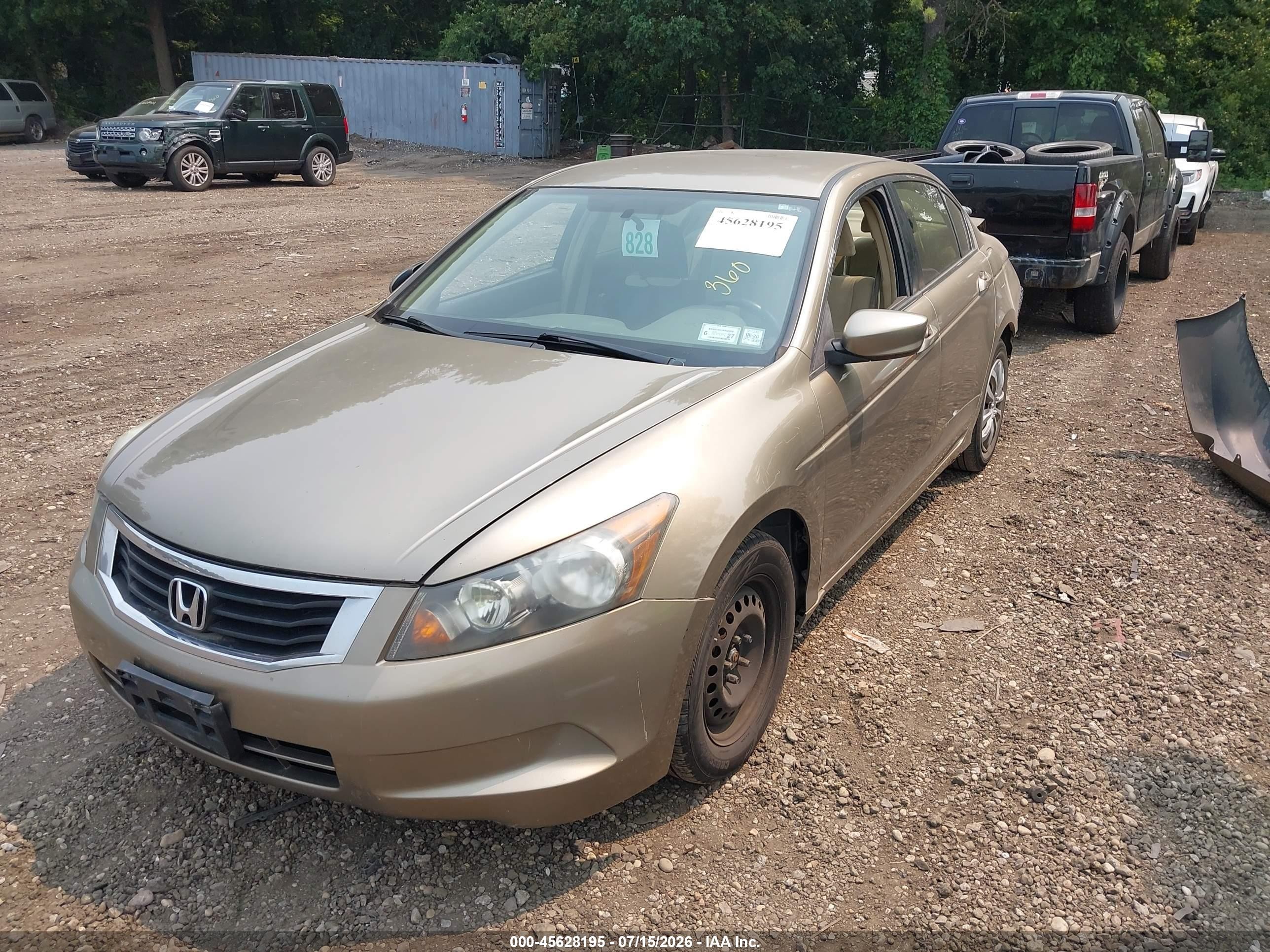 2009 Honda Accord 2.4 Lx Beige vin: 1HGCP26389A160738