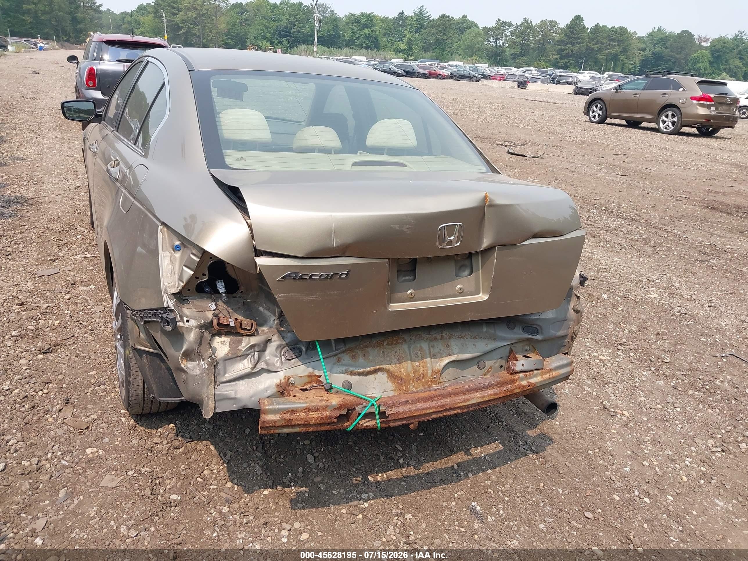 2009 Honda Accord 2.4 Lx Beige vin: 1HGCP26389A160738