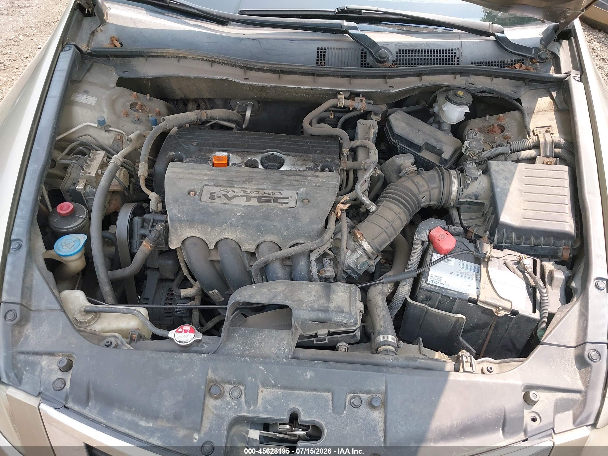 2009 Honda Accord 2.4 Lx Beige vin: 1HGCP26389A160738