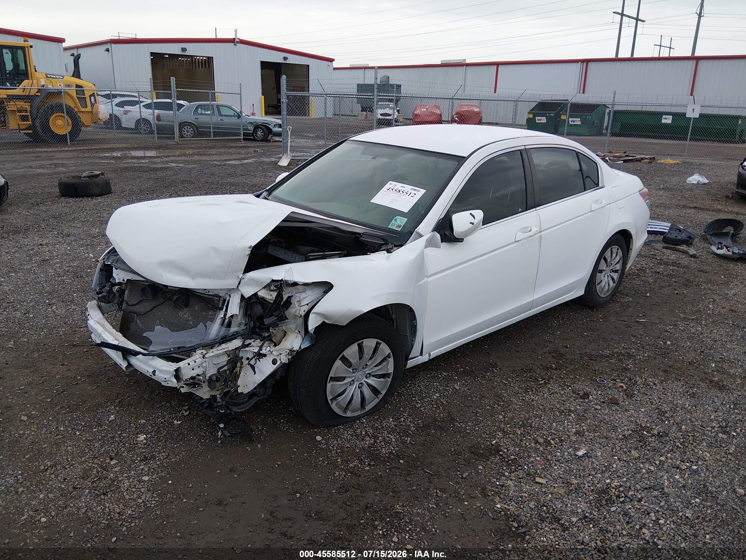 2008 Honda Accord 2.4 Lx White vin: 1HGCP26398A082291