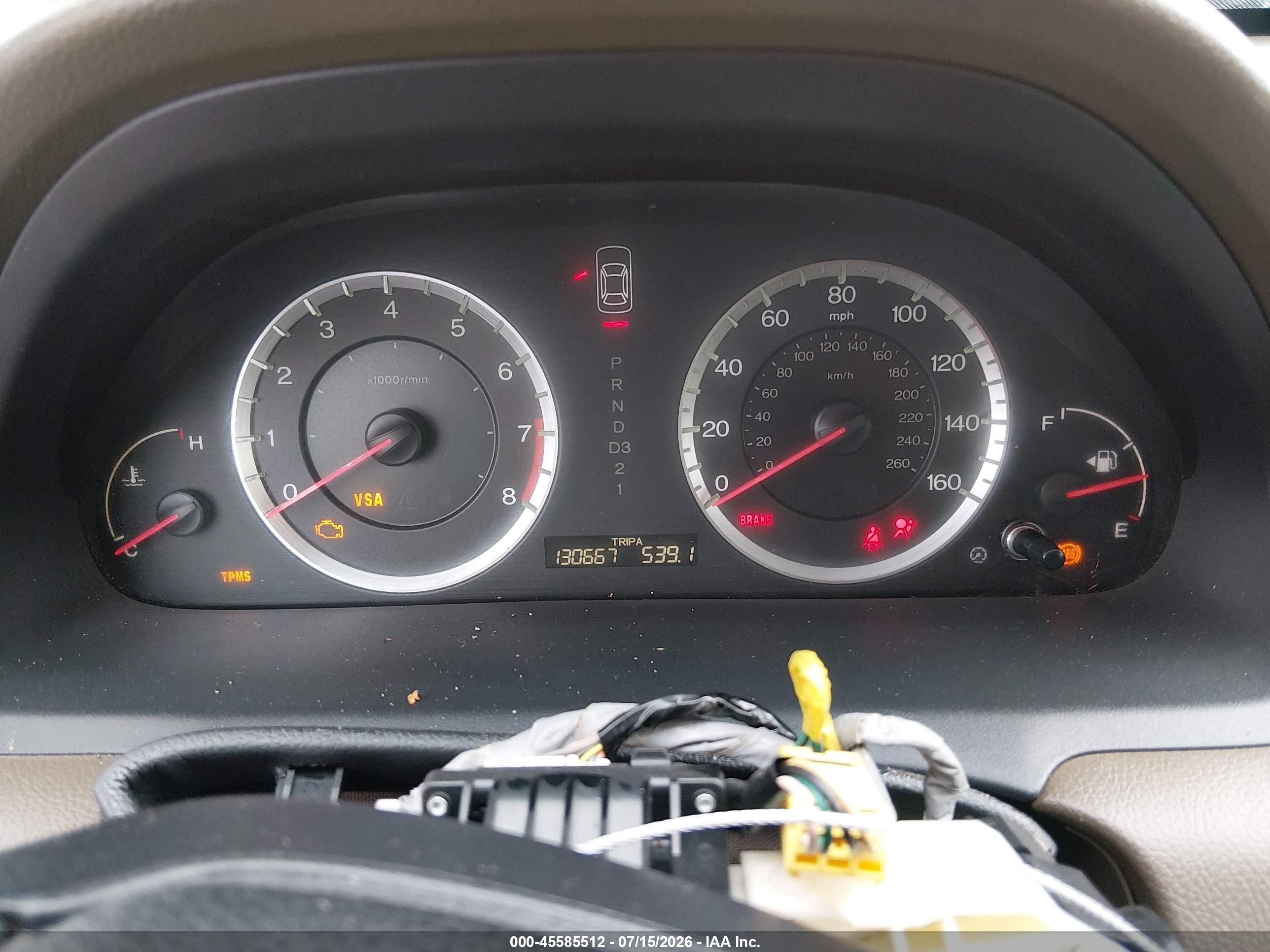 2008 Honda Accord 2.4 Lx White vin: 1HGCP26398A082291