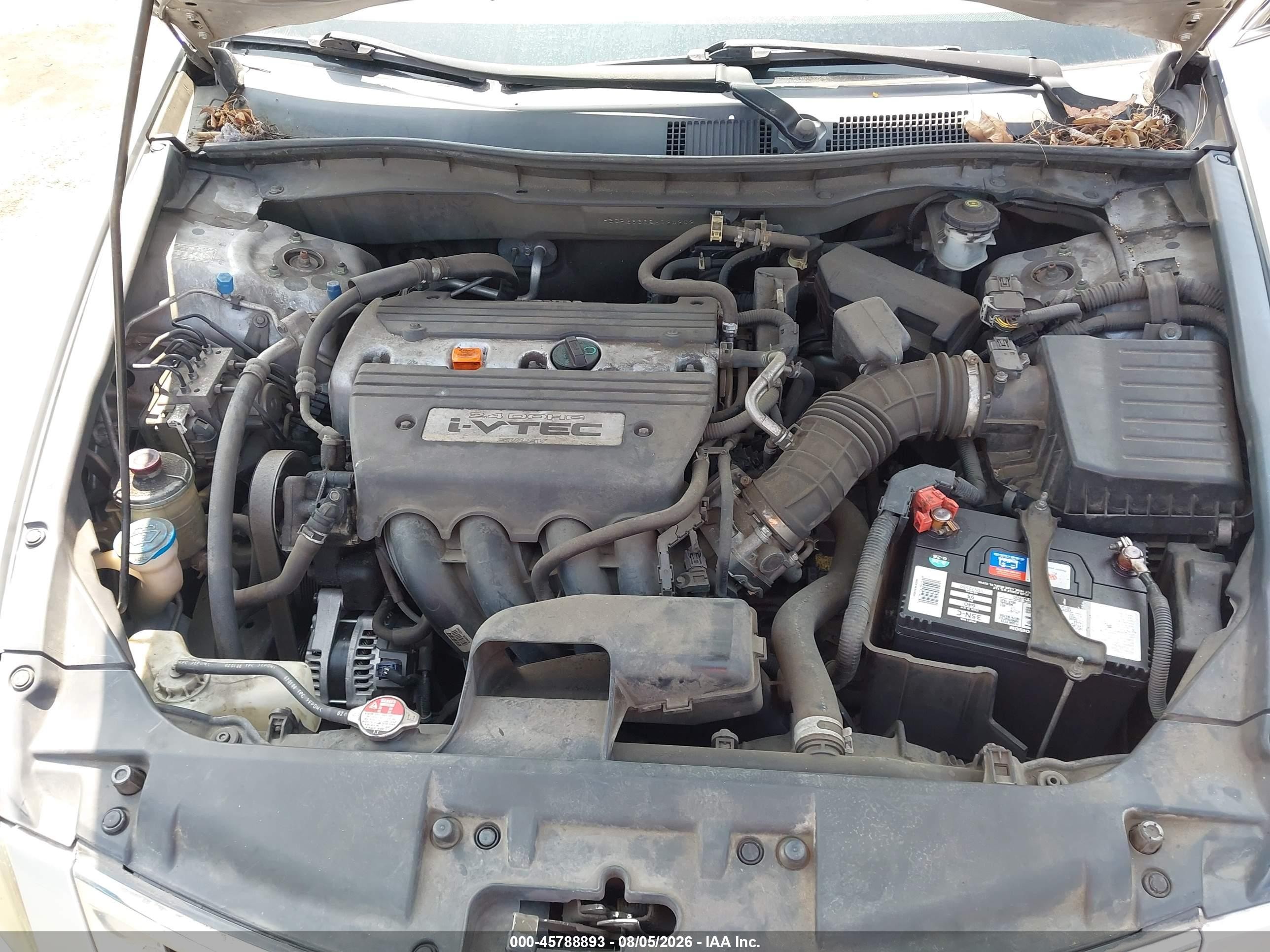 2008 Honda Accord 2.4 Lx Silver vin: 1HGCP26398A124202