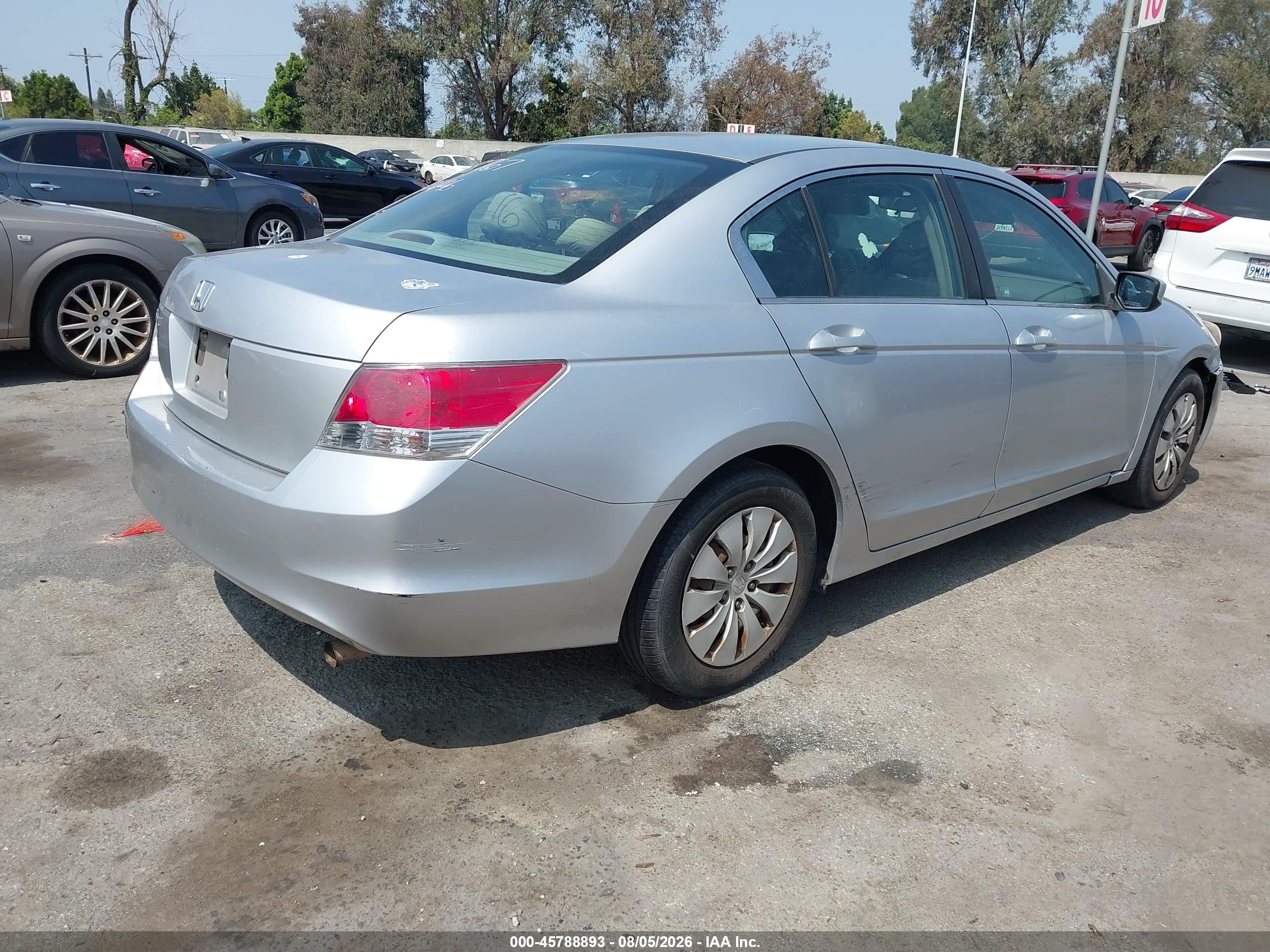 2008 Honda Accord 2.4 Lx Silver vin: 1HGCP26398A124202