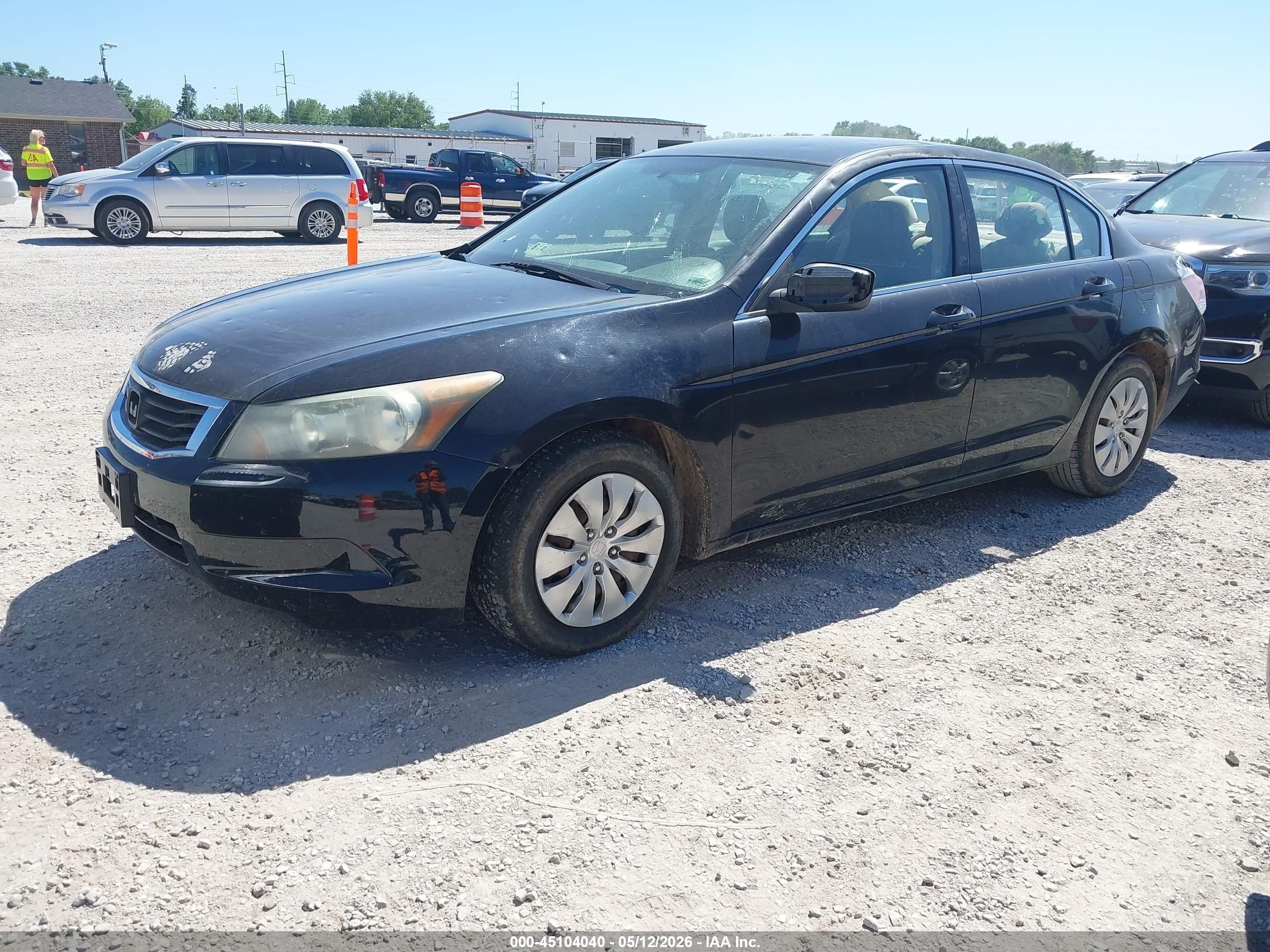 2008 Honda Accord 2.4 Lx Black vin: 1HGCP26398A127472