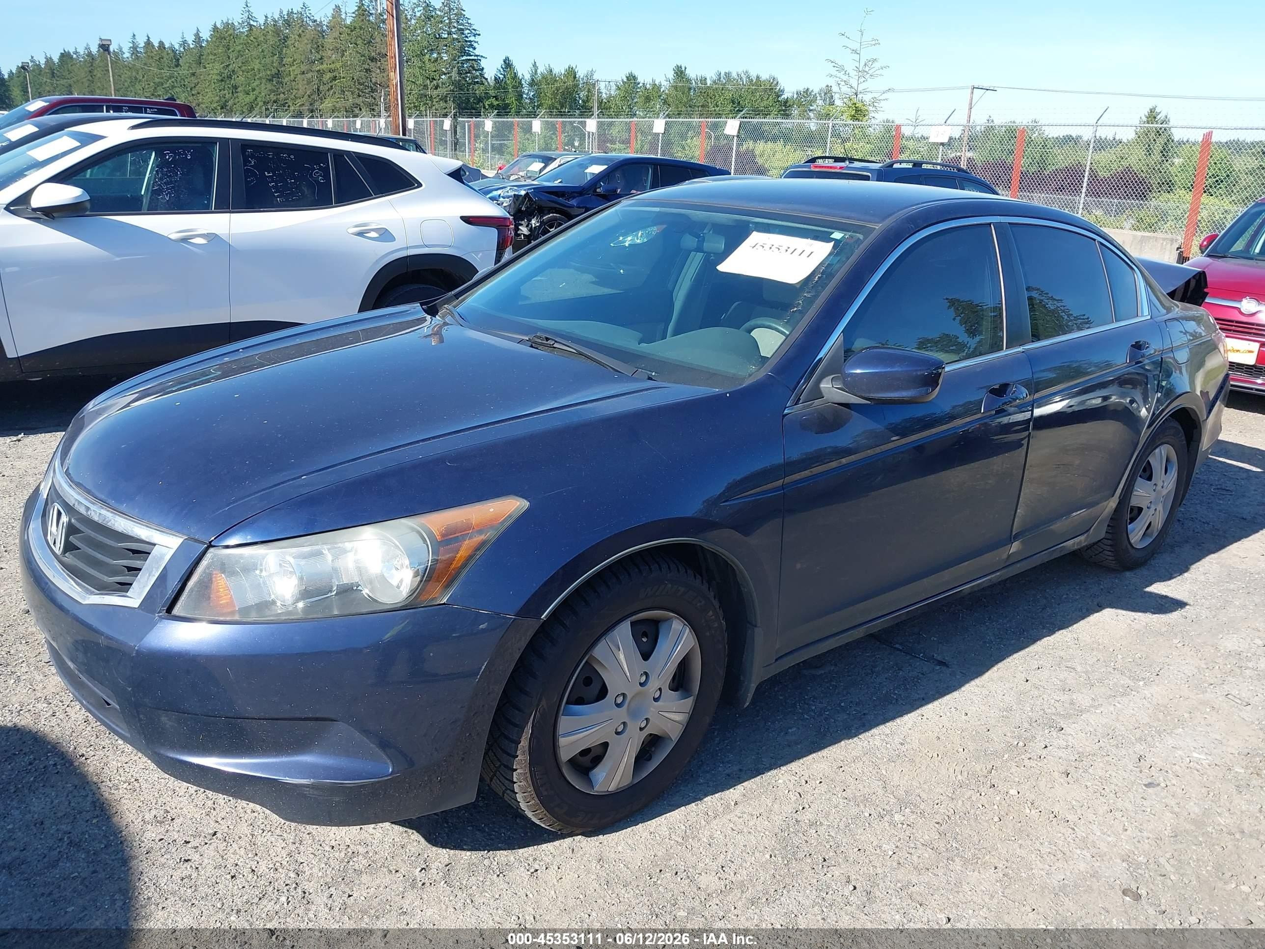 2008 Honda Accord 2.4 Lx Dark Blue vin: 1HGCP26398A144420
