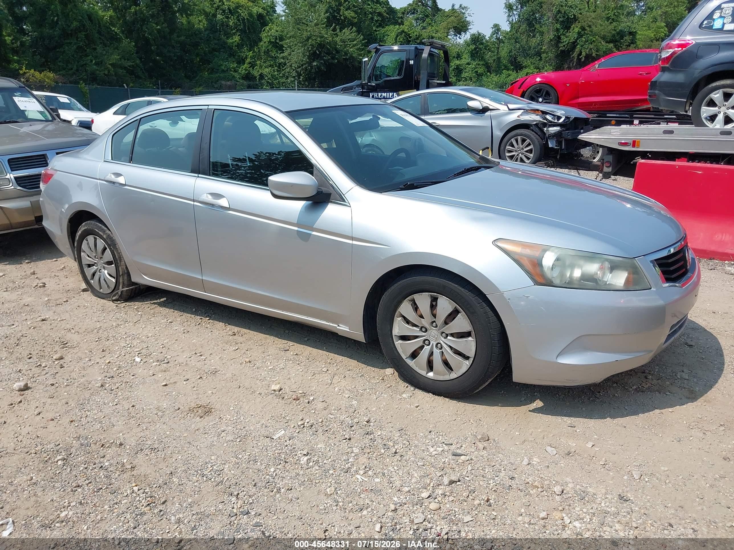 2008 Honda Accord 2.4 Lx Silver vin: 1HGCP26398A157992
