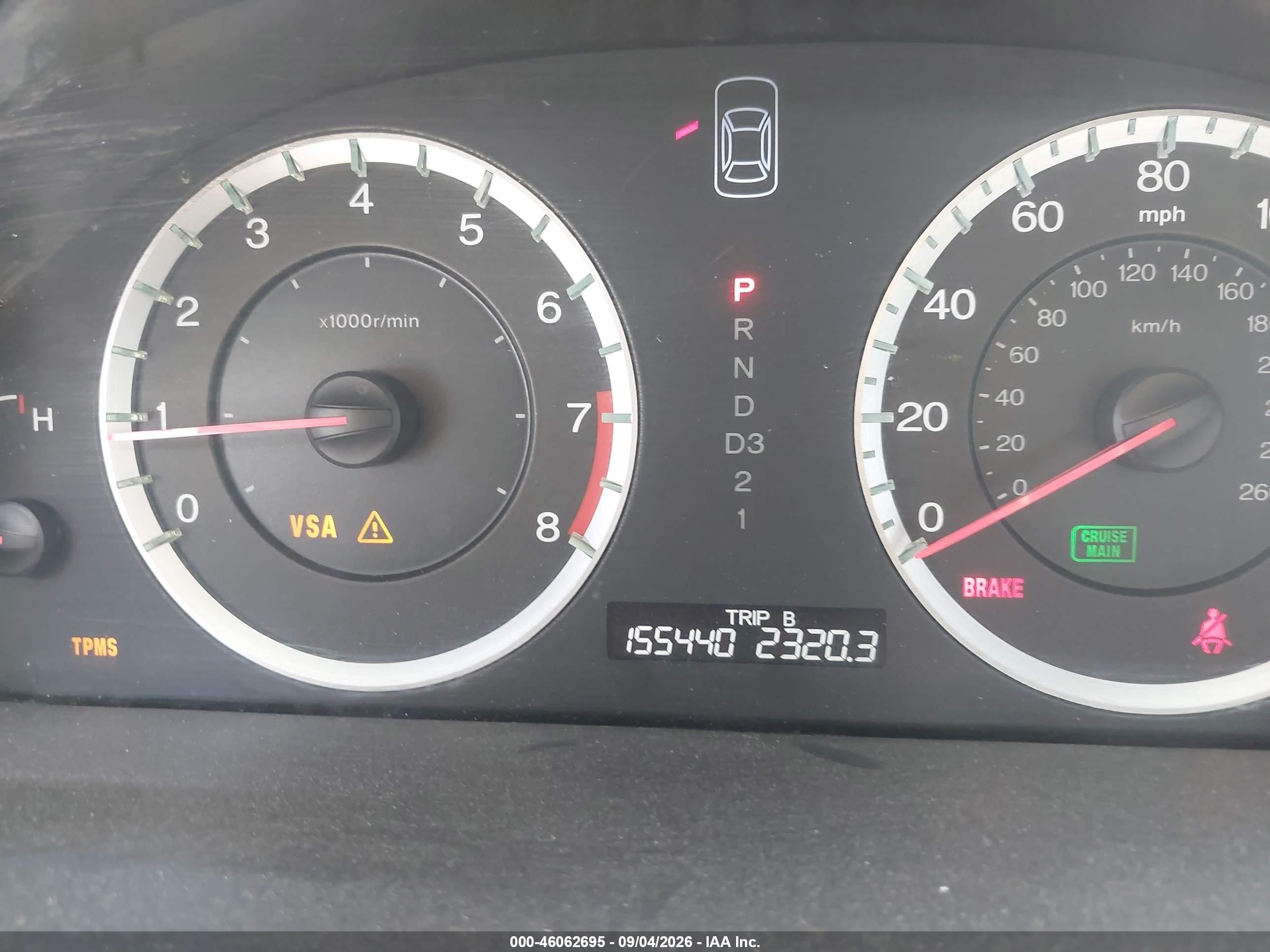 2008 Honda Accord 2.4 Lx White vin: 1HGCP26398A162254