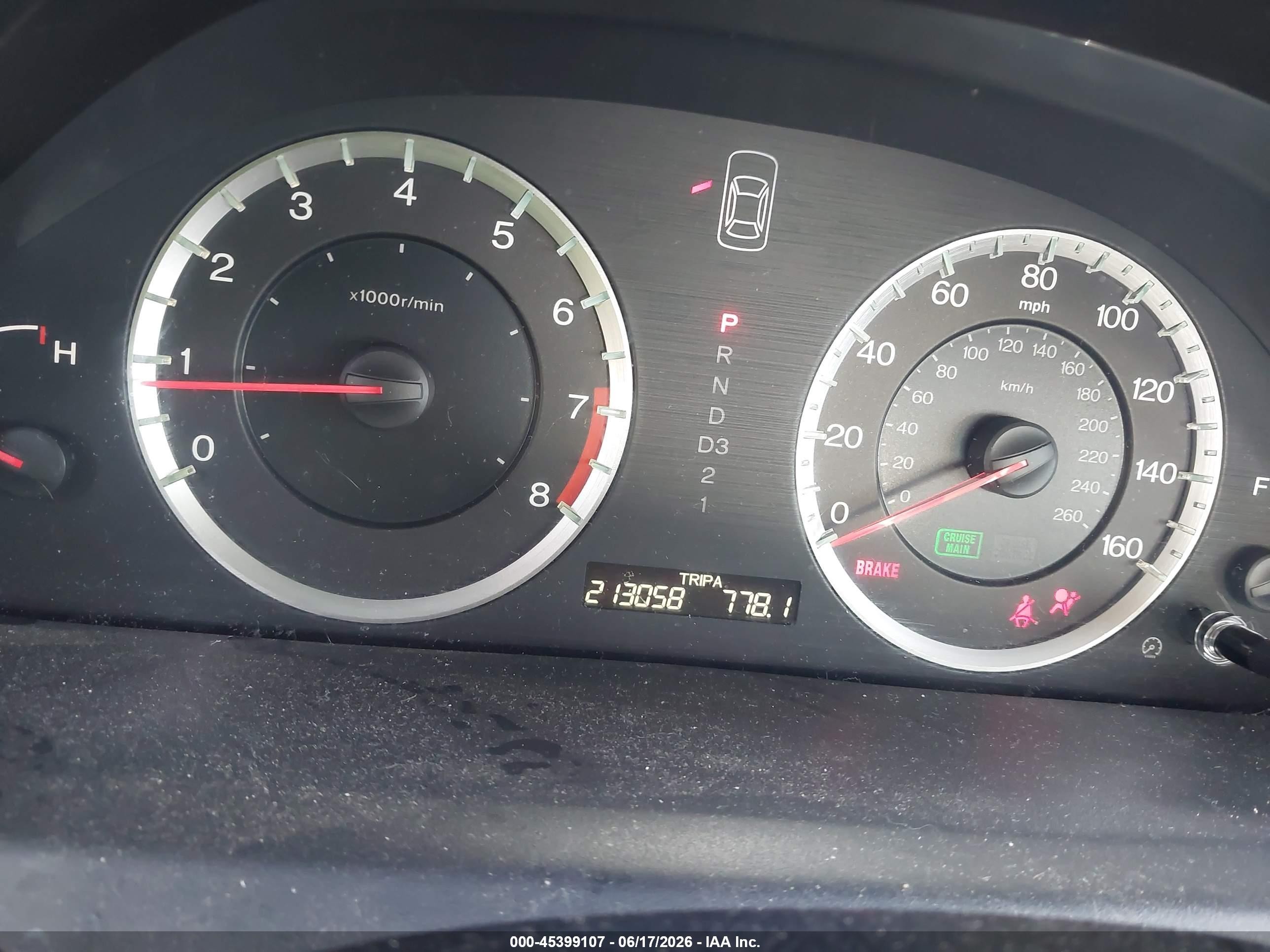 2009 Honda Accord 2.4 Lx Темно-бордовый vin: 1HGCP26399A111368