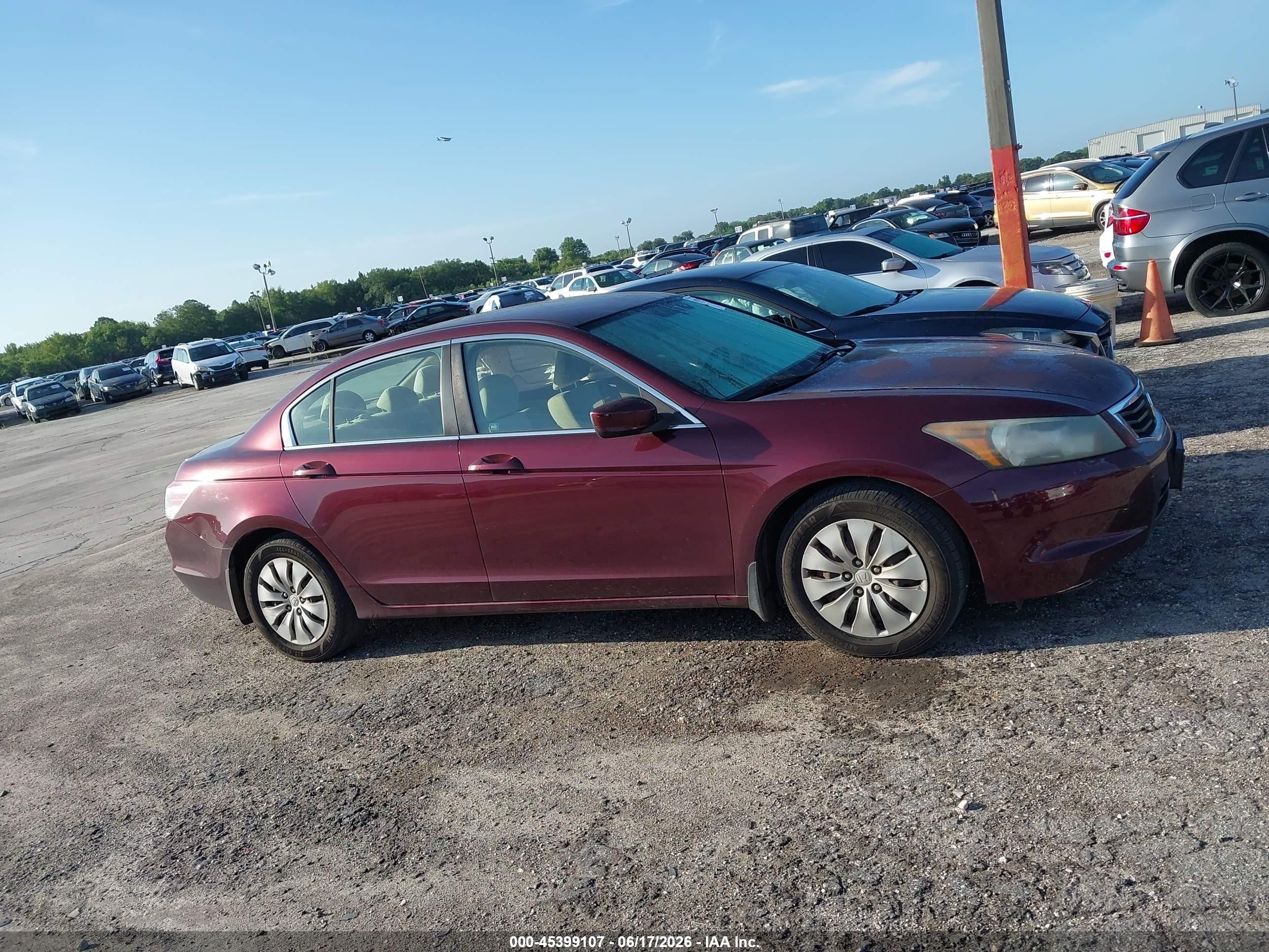 2009 Honda Accord 2.4 Lx Темно-бордовый vin: 1HGCP26399A111368