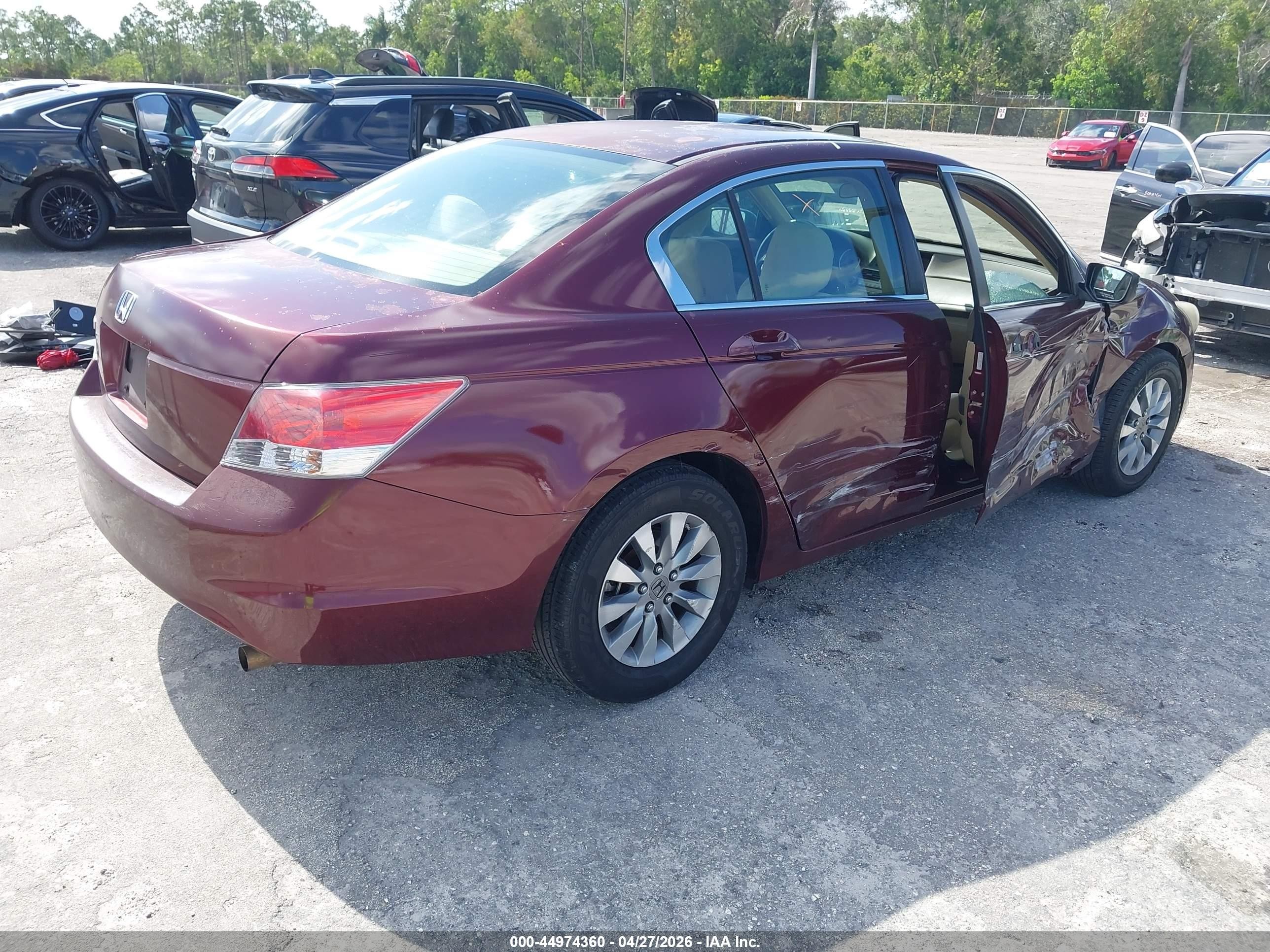 2009 Honda Accord 2.4 Lx Burgundy vin: 1HGCP26399A200700
