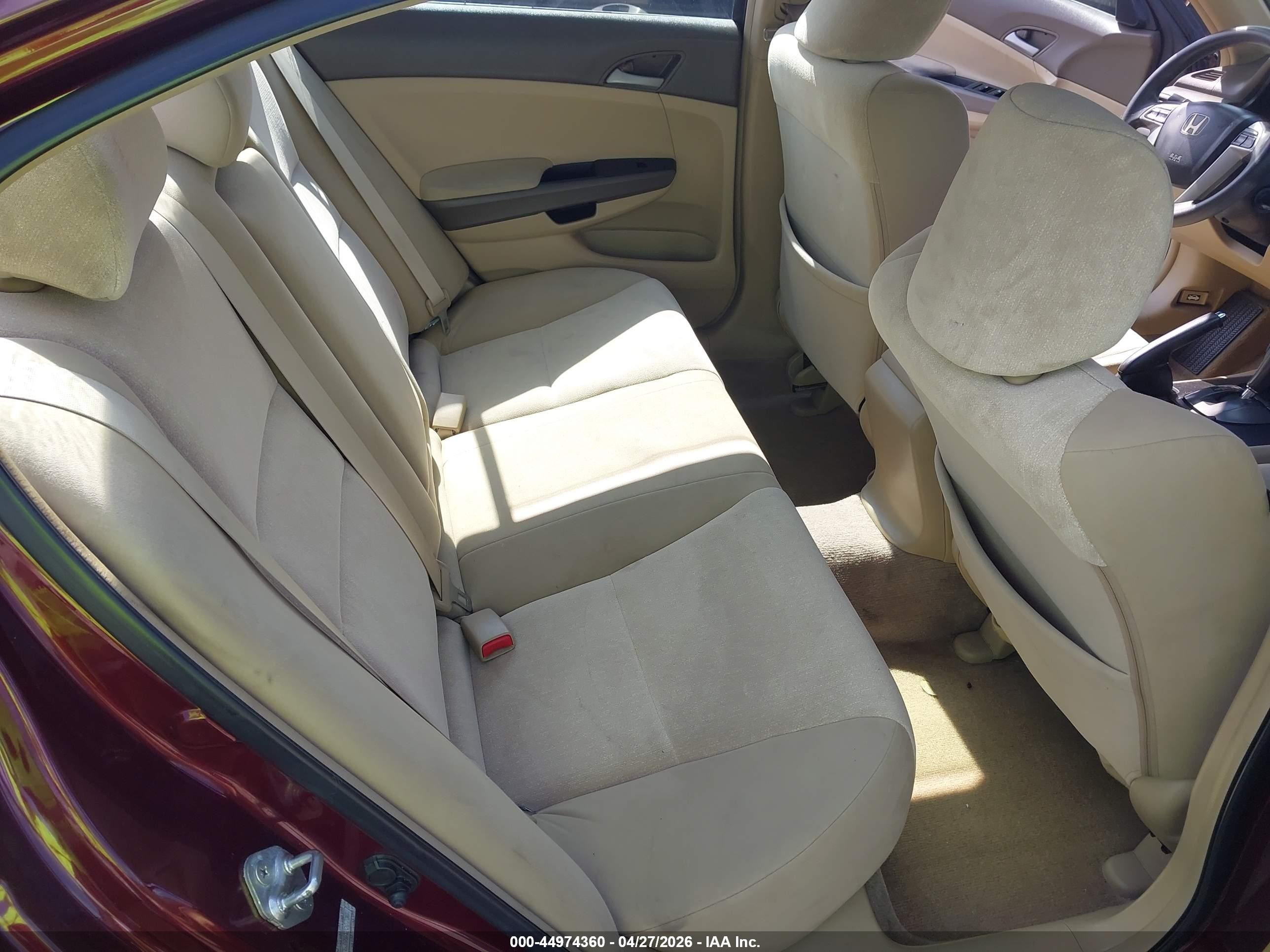 2009 Honda Accord 2.4 Lx Burgundy vin: 1HGCP26399A200700