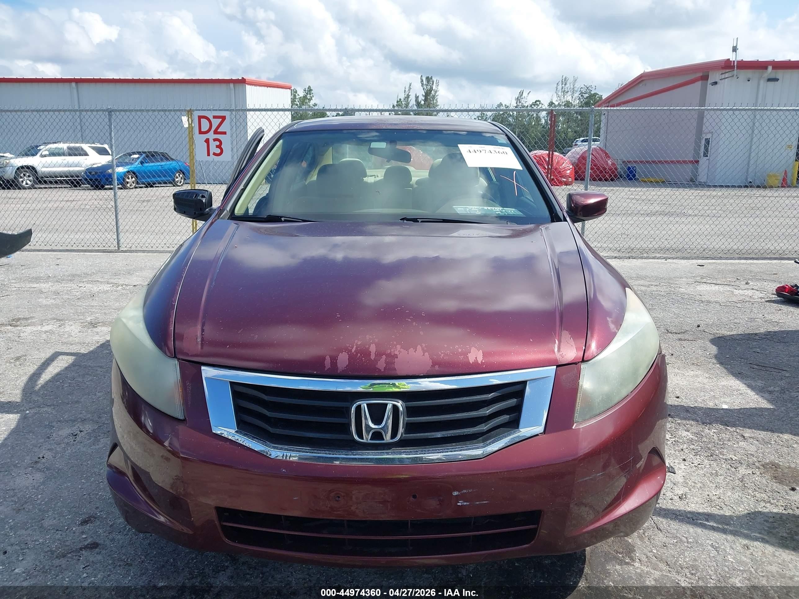 2009 Honda Accord 2.4 Lx Burgundy vin: 1HGCP26399A200700
