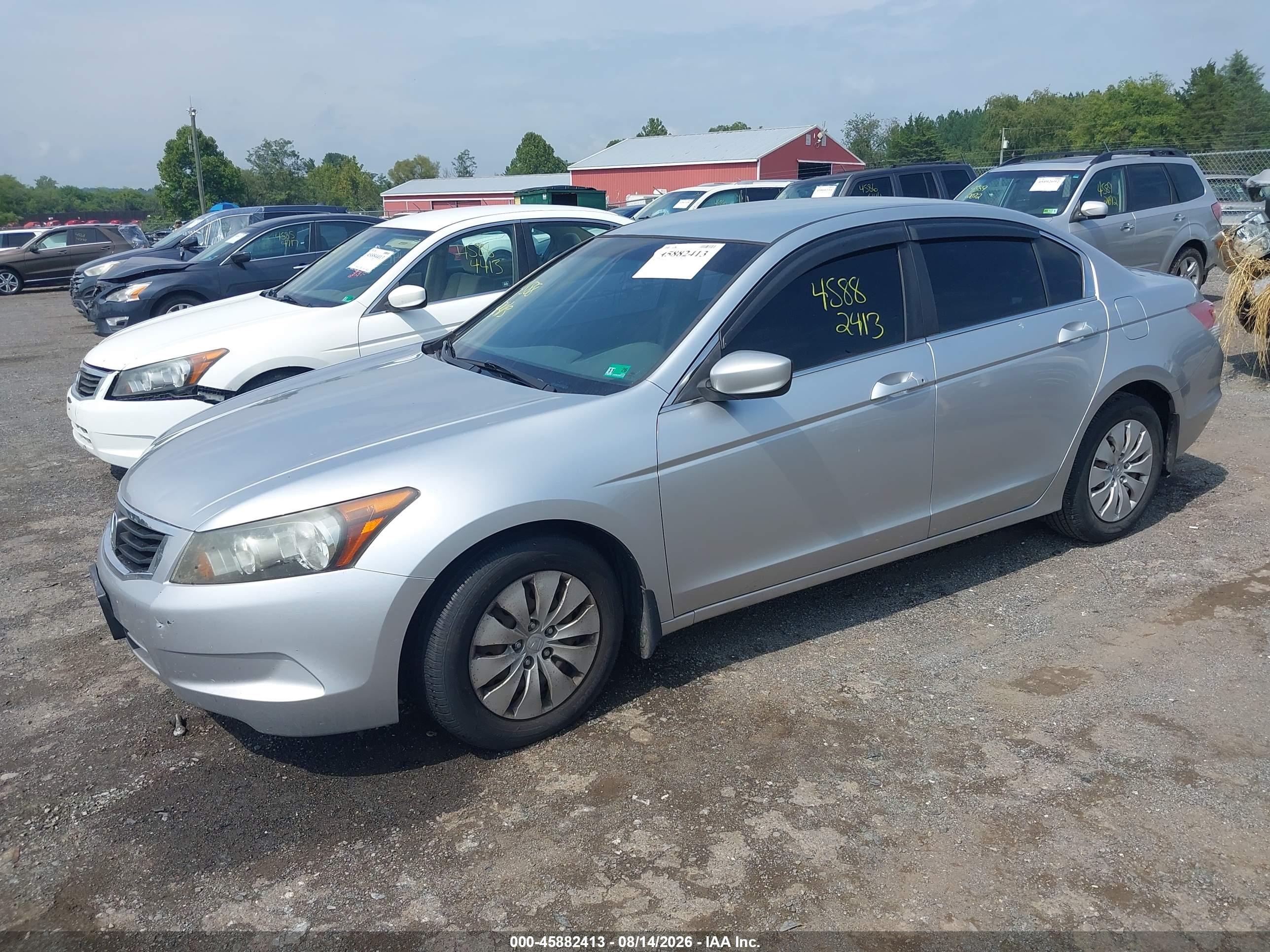 2008 Honda Accord 2.4 Lx Silver vin: 1HGCP263X8A016235