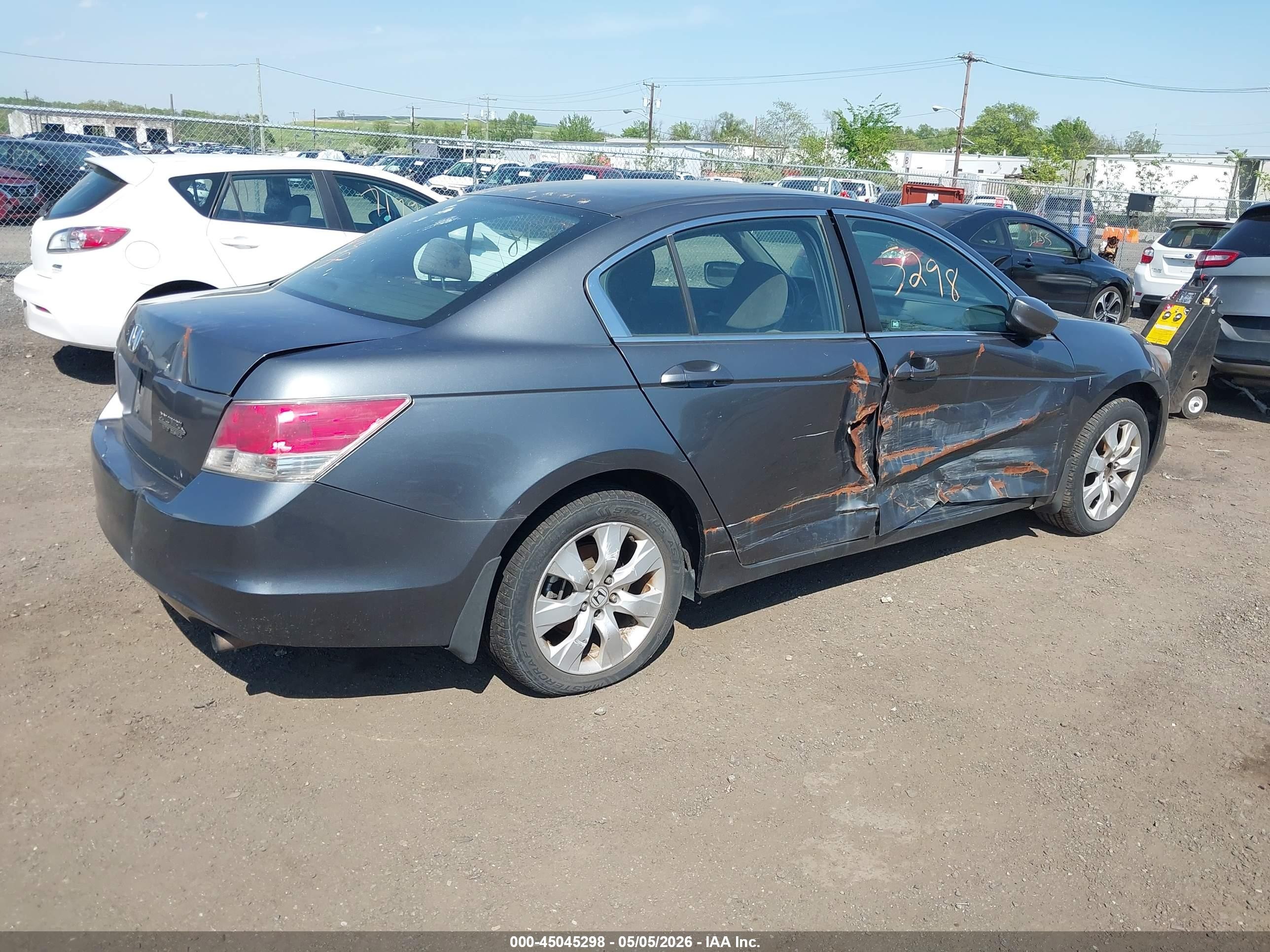 2008 Honda Accord 2.4 Lx Серый vin: 1HGCP263X8A035433