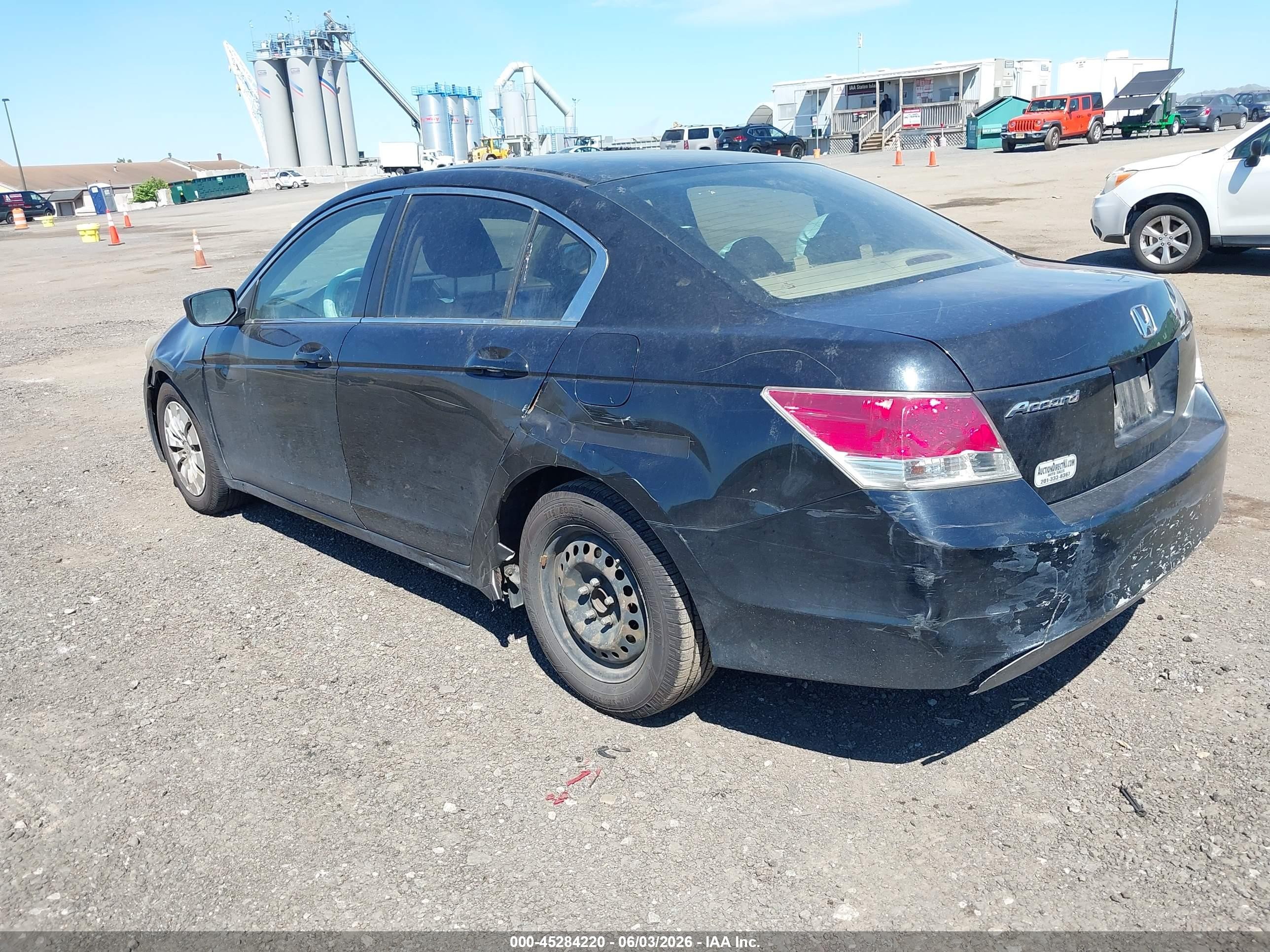 2008 Honda Accord 2.4 Lx Black vin: 1HGCP263X8A071624
