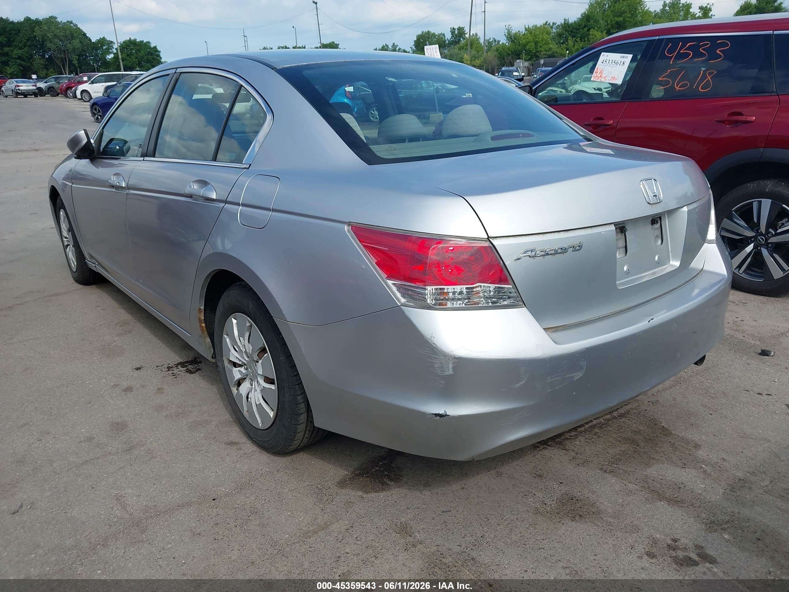 2008 Honda Accord 2.4 Lx Silver vin: 1HGCP263X8A101737