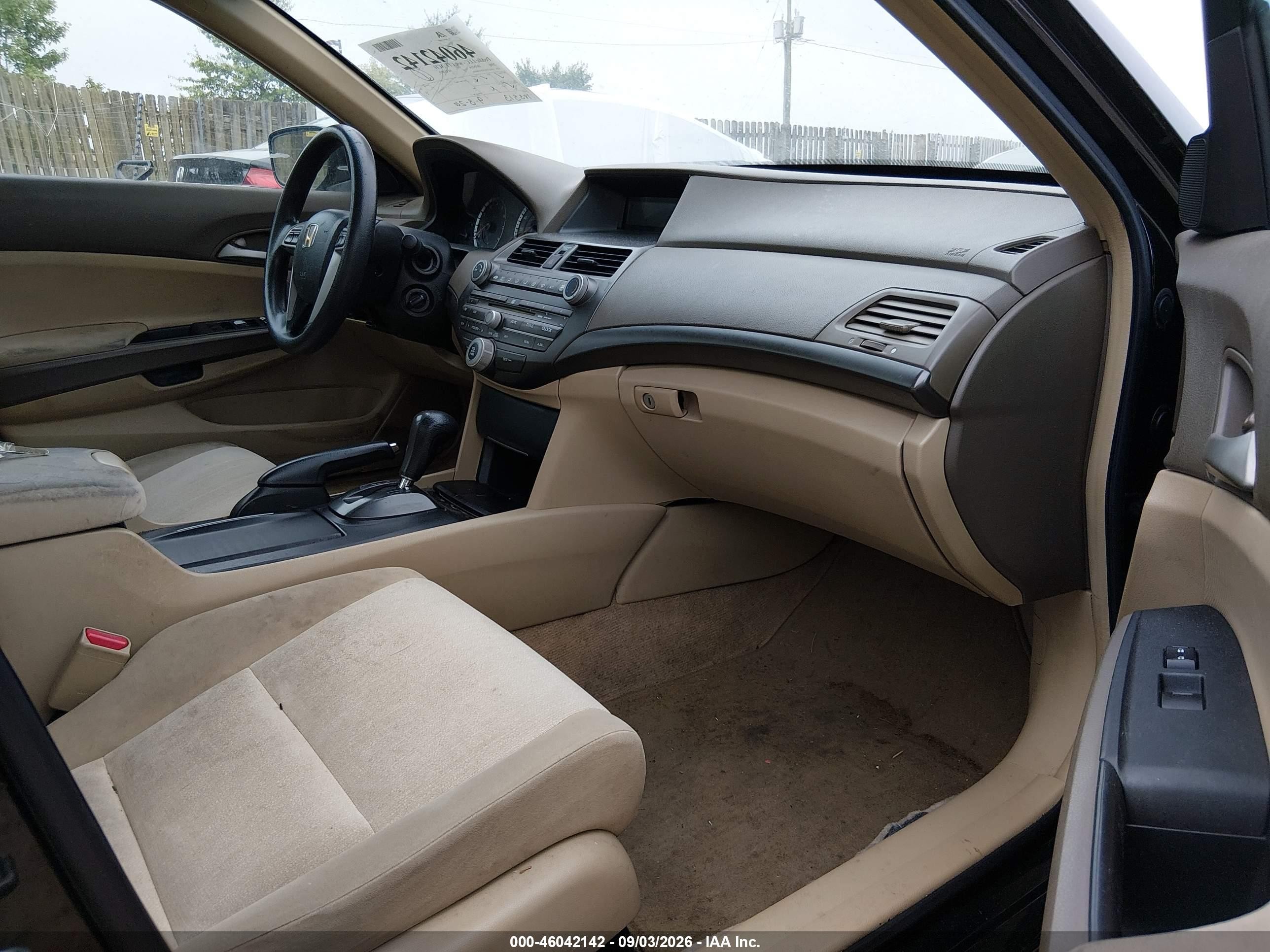 2008 Honda Accord 2.4 Lx Черный vin: 1HGCP263X8A140604