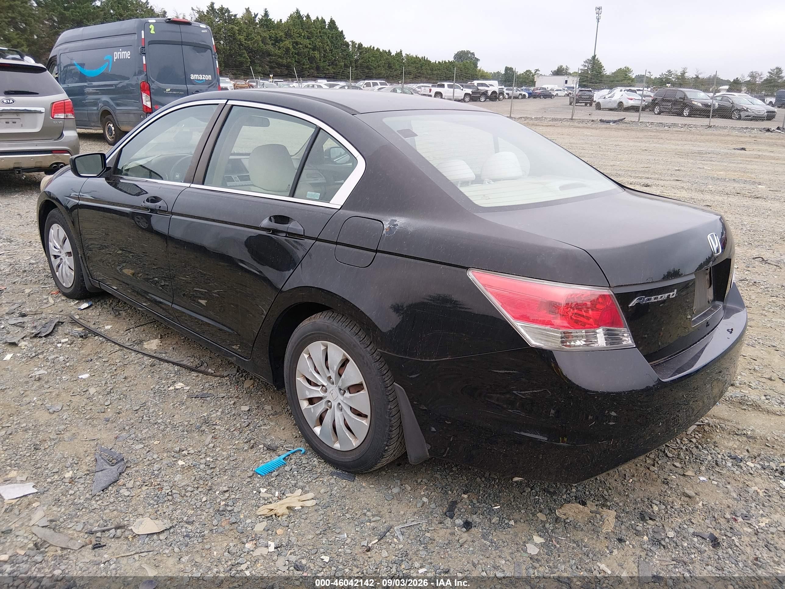 2008 Honda Accord 2.4 Lx Черный vin: 1HGCP263X8A140604