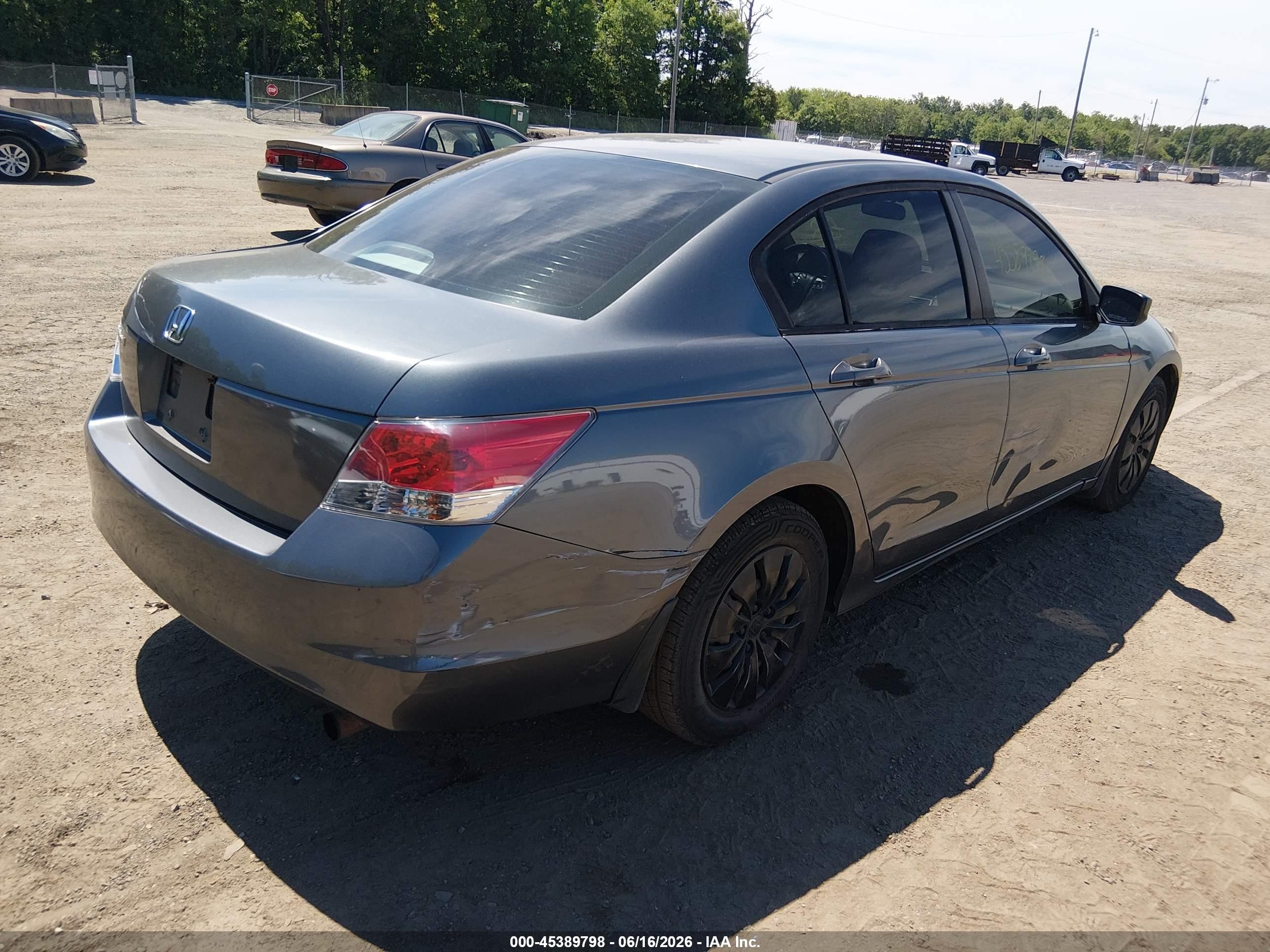 2008 Honda Accord 2.4 Lx Gray vin: 1HGCP263X8A145740