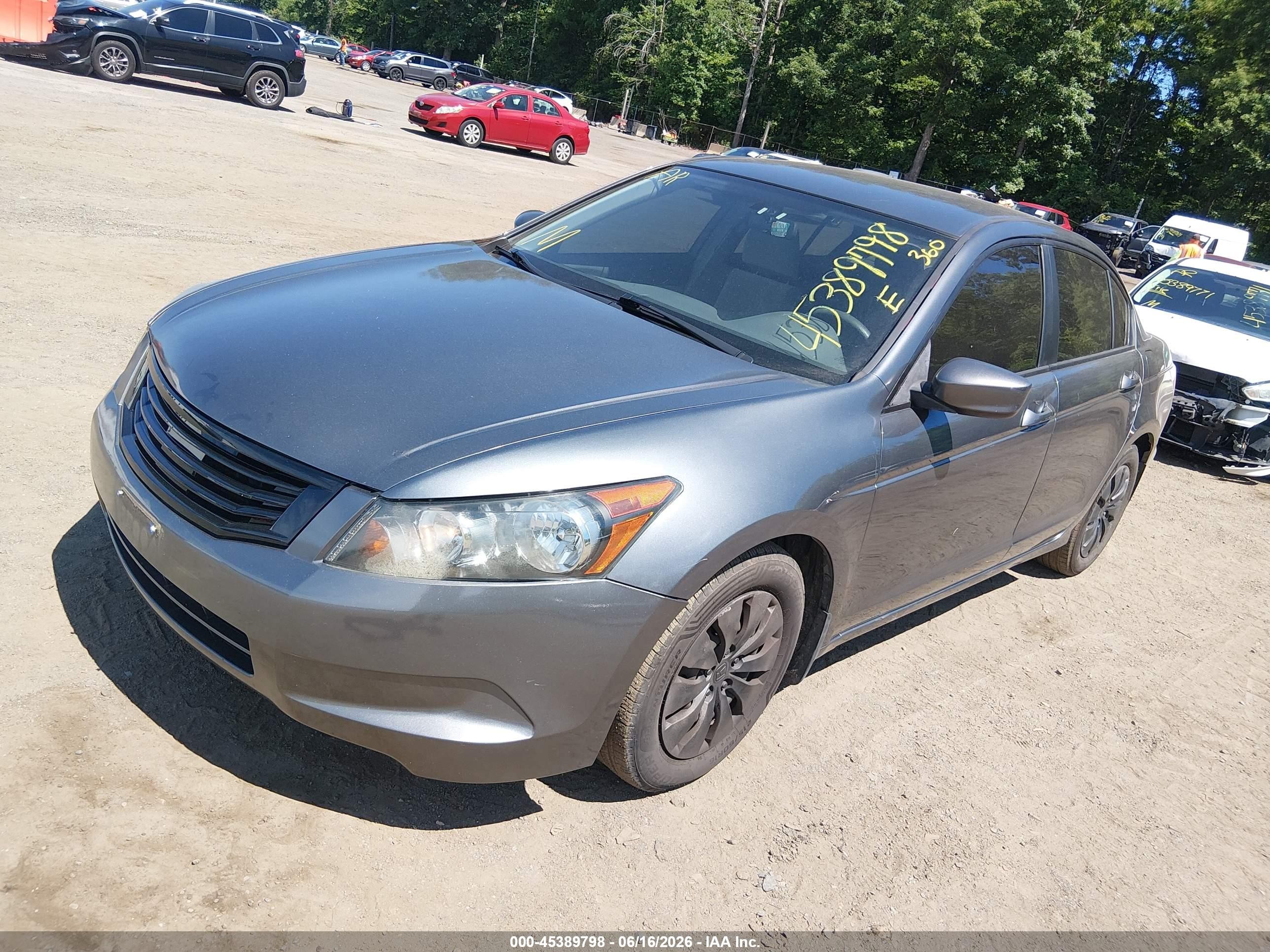 2008 Honda Accord 2.4 Lx Gray vin: 1HGCP263X8A145740