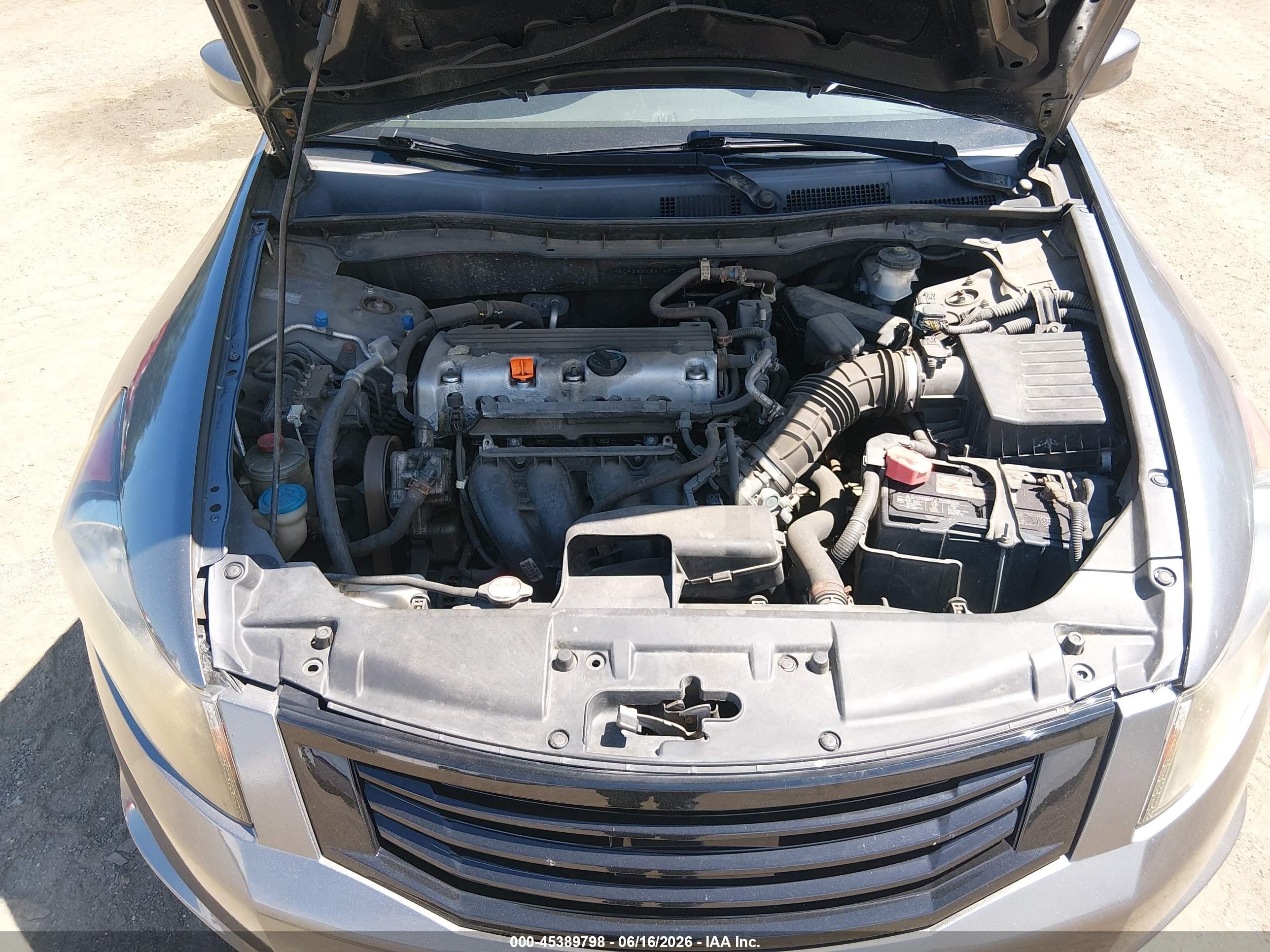 2008 Honda Accord 2.4 Lx Gray vin: 1HGCP263X8A145740