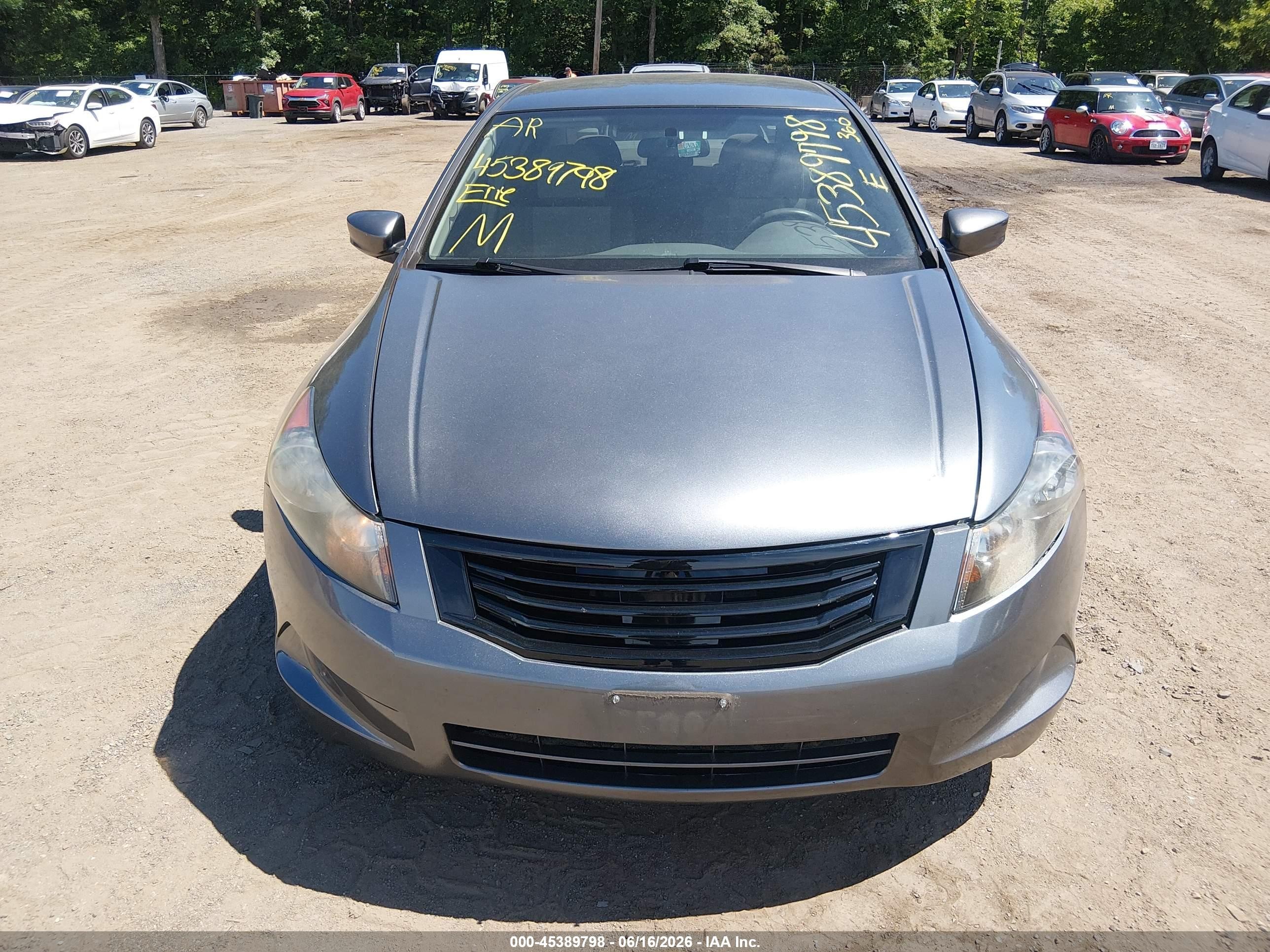 2008 Honda Accord 2.4 Lx Gray vin: 1HGCP263X8A145740