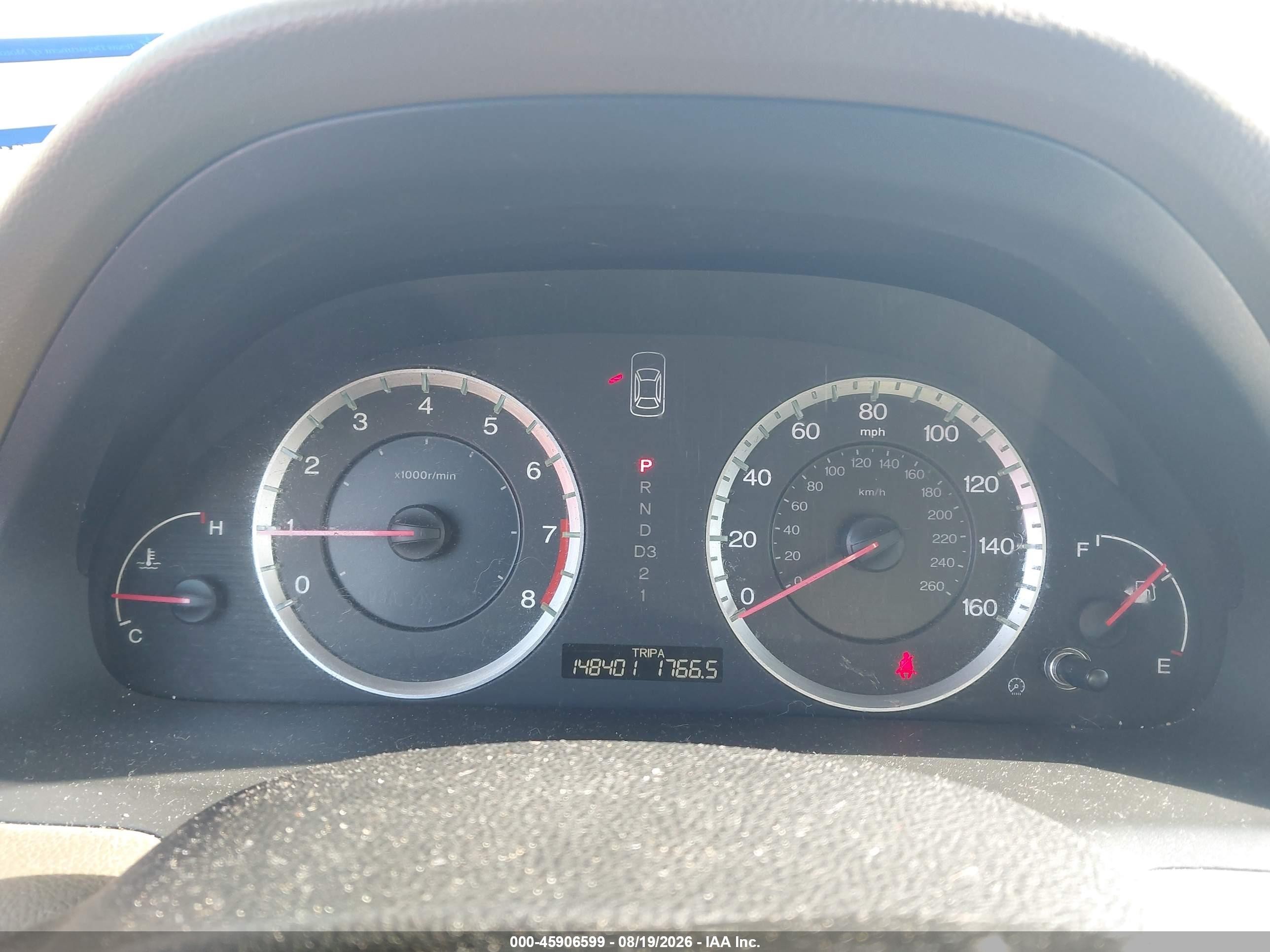 2008 Honda Accord 2.4 Lx Maroon vin: 1HGCP263X8A146290