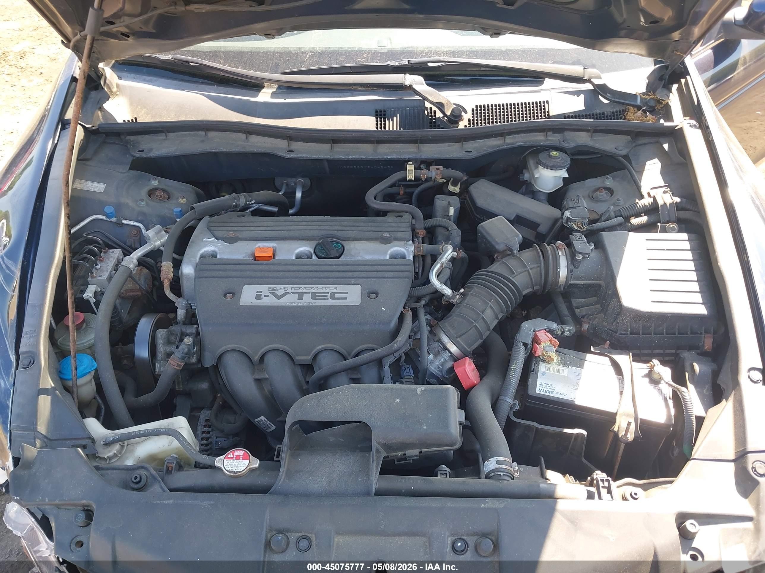 2009 Honda Accord 2.4 Lx Dark Blue vin: 1HGCP263X9A042495
