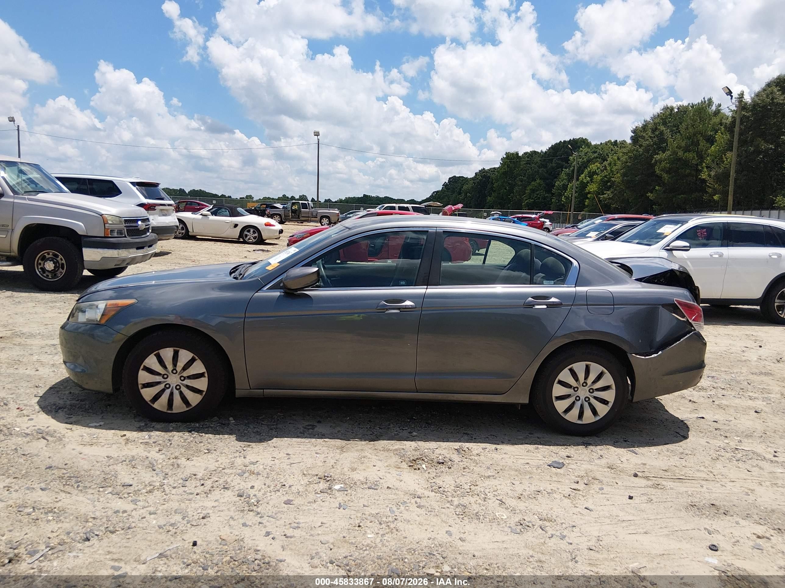 2009 Honda Accord 2.4 Lx Gray vin: 1HGCP263X9A078395
