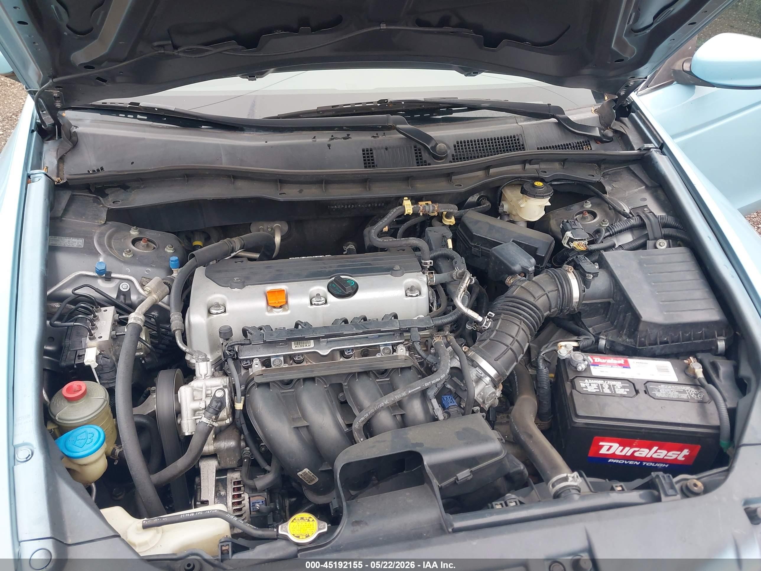 2009 Honda Accord 2.4 Lx Light Blue vin: 1HGCP263X9A081863