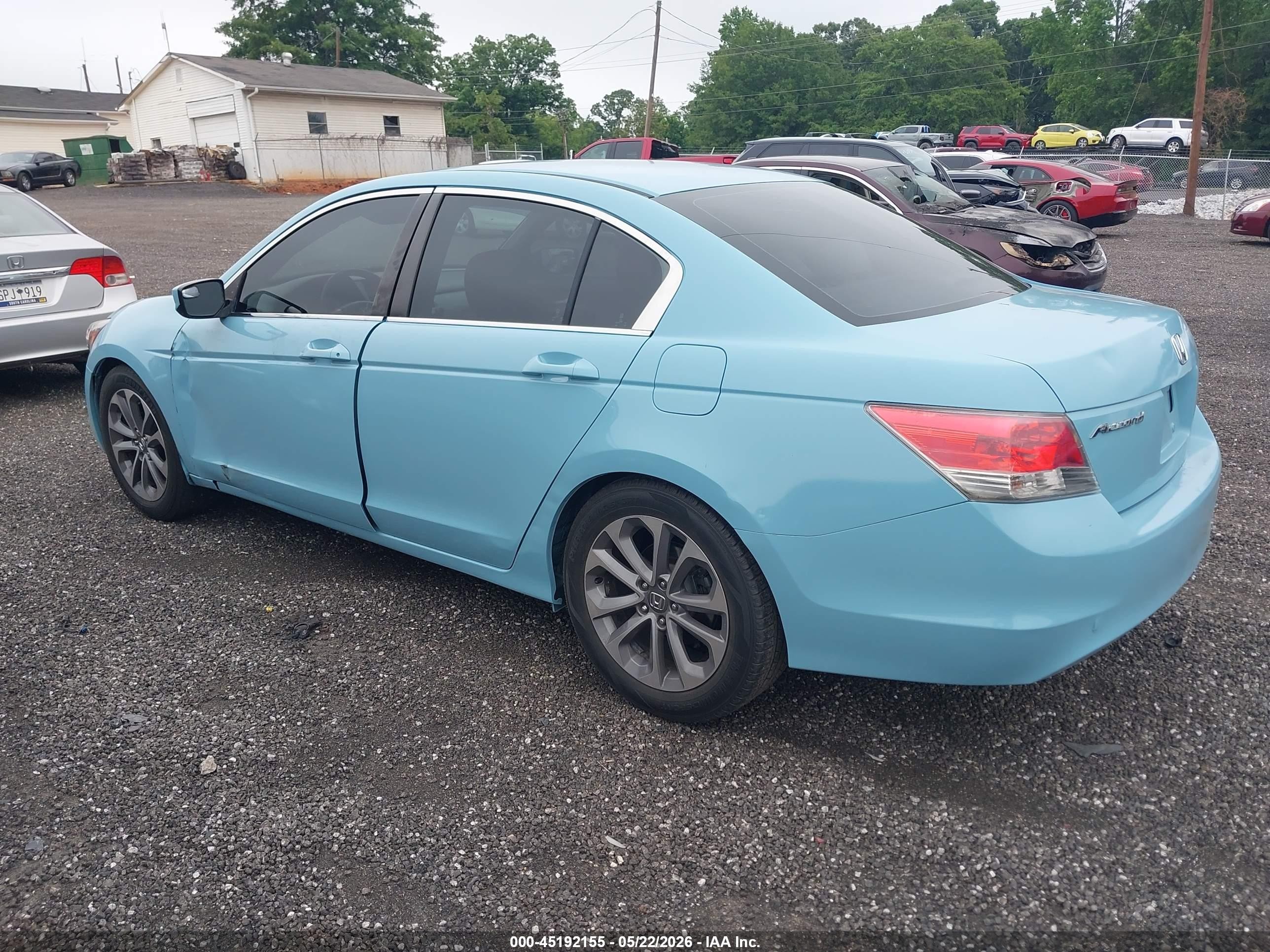 2009 Honda Accord 2.4 Lx Light Blue vin: 1HGCP263X9A081863