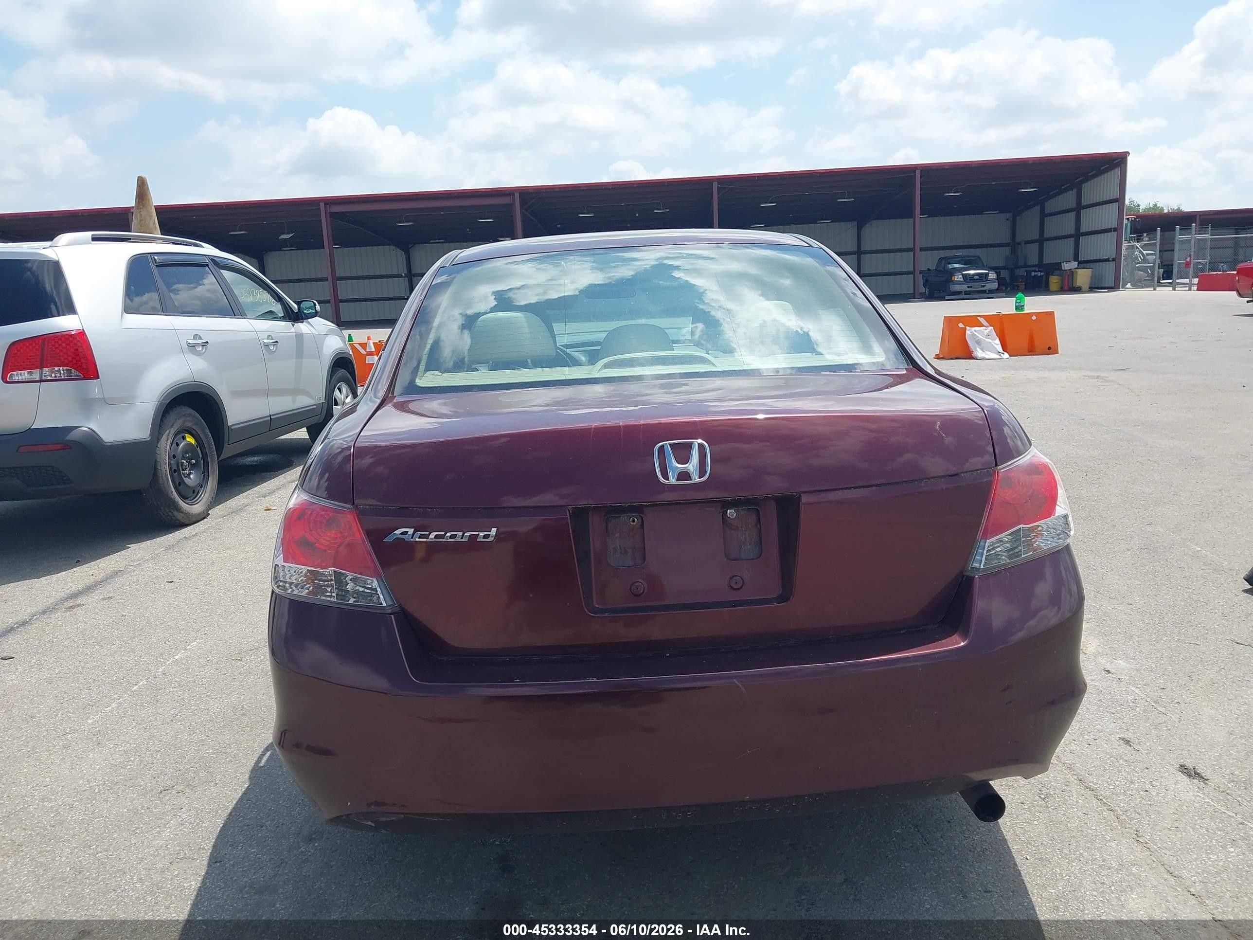 2009 Honda Accord 2.4 Lx Maroon vin: 1HGCP263X9A128146