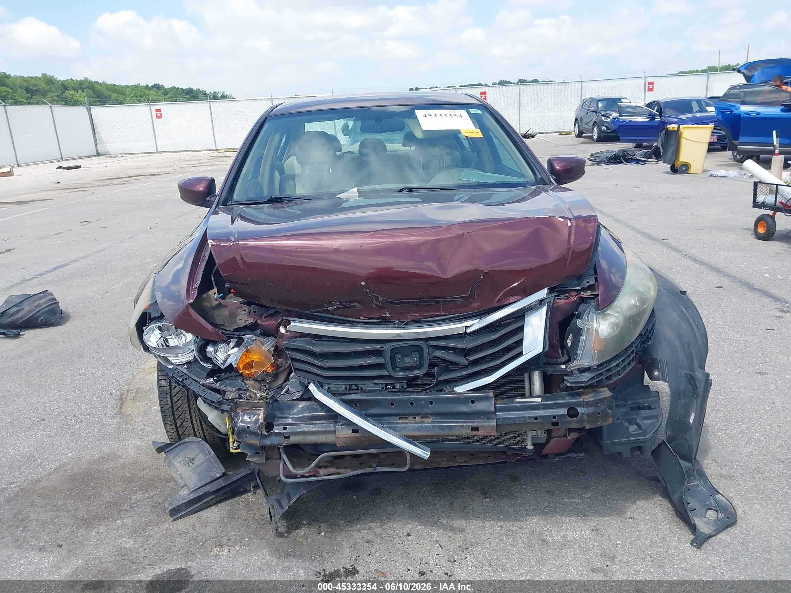 2009 Honda Accord 2.4 Lx Maroon vin: 1HGCP263X9A128146