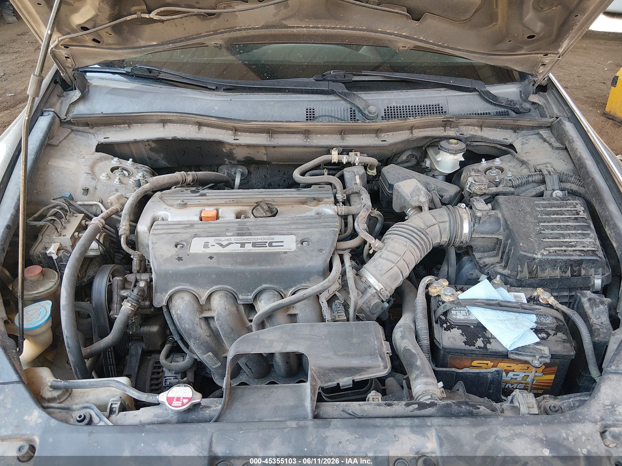 2009 Honda Accord 2.4 Lx Gray vin: 1HGCP263X9A164855