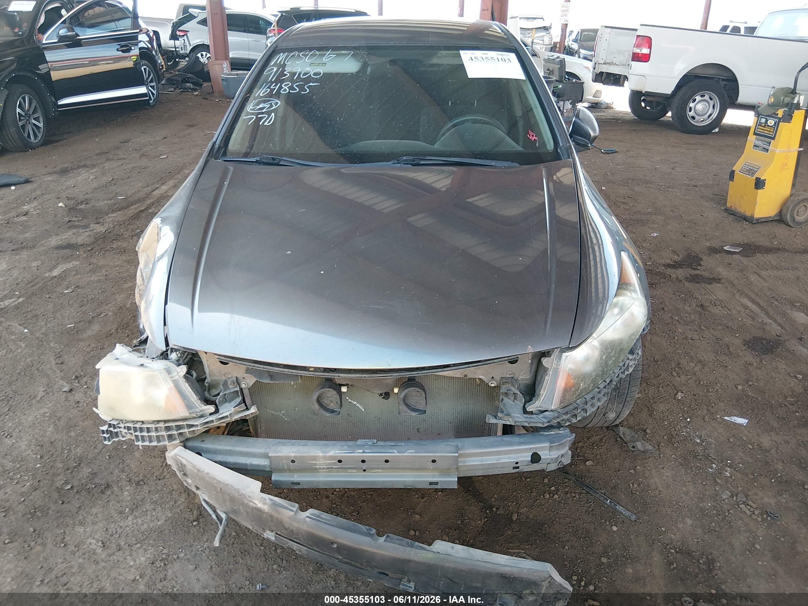 2009 Honda Accord 2.4 Lx Gray vin: 1HGCP263X9A164855